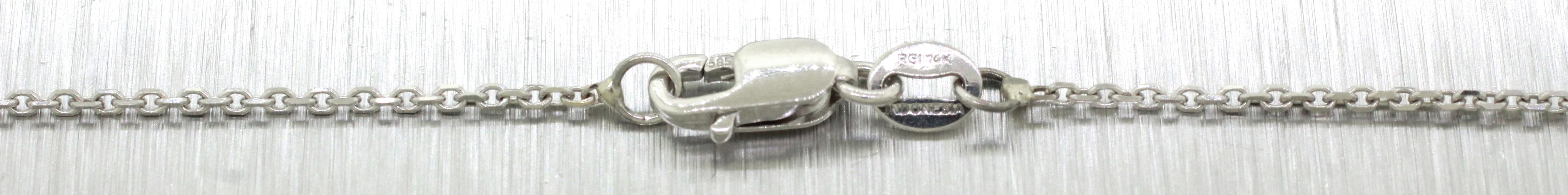 1920s Antique Art Deco 14k Gold 0.25ct Diamond & Sapphire Bar Necklace - 20" - Image 4