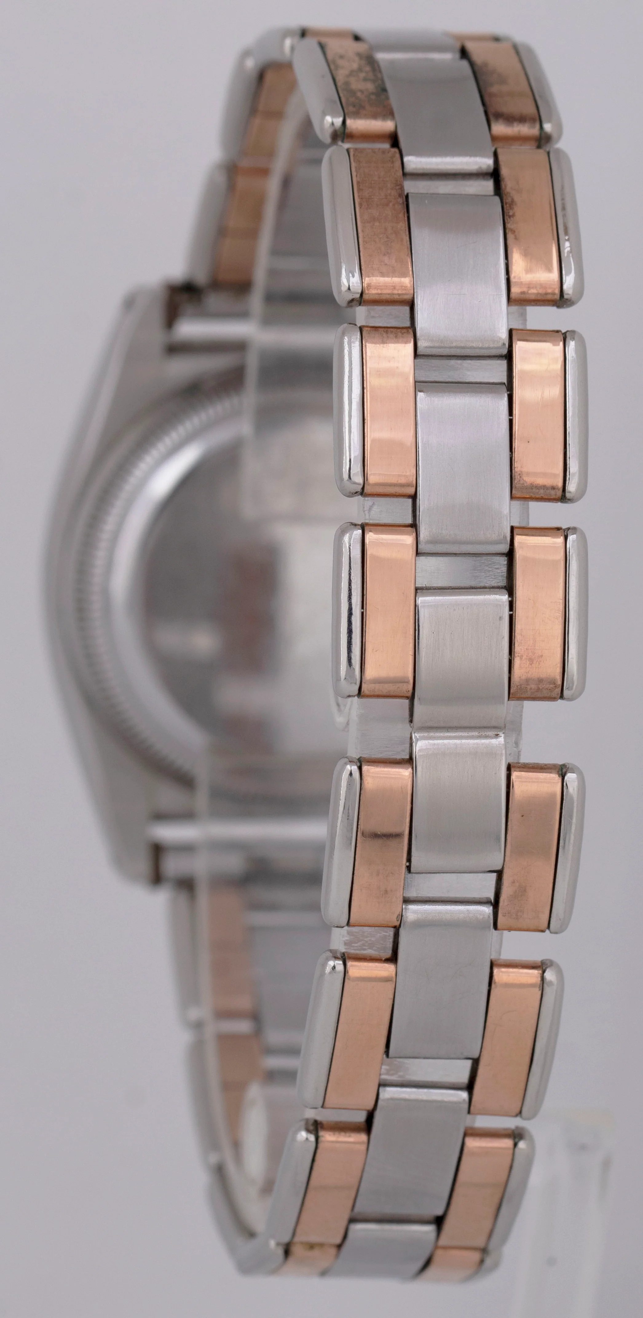 1945 Vintage Rolex Oyster Perpetual ROSE GOLD Bubbleback 32mm White Watch 3133 - Image 5
