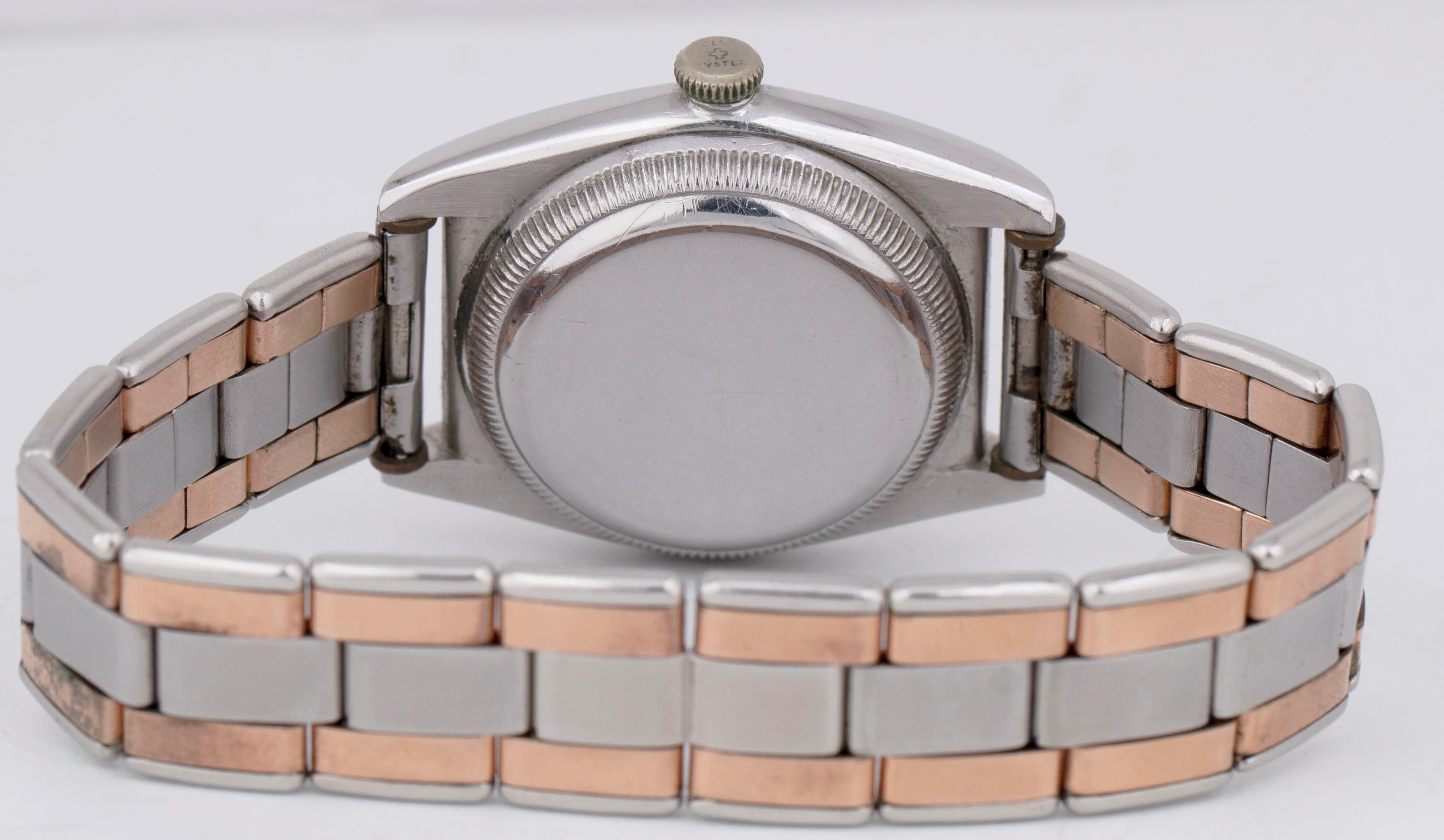 1945 Vintage Rolex Oyster Perpetual ROSE GOLD Bubbleback 32mm White Watch 3133 - Image 8