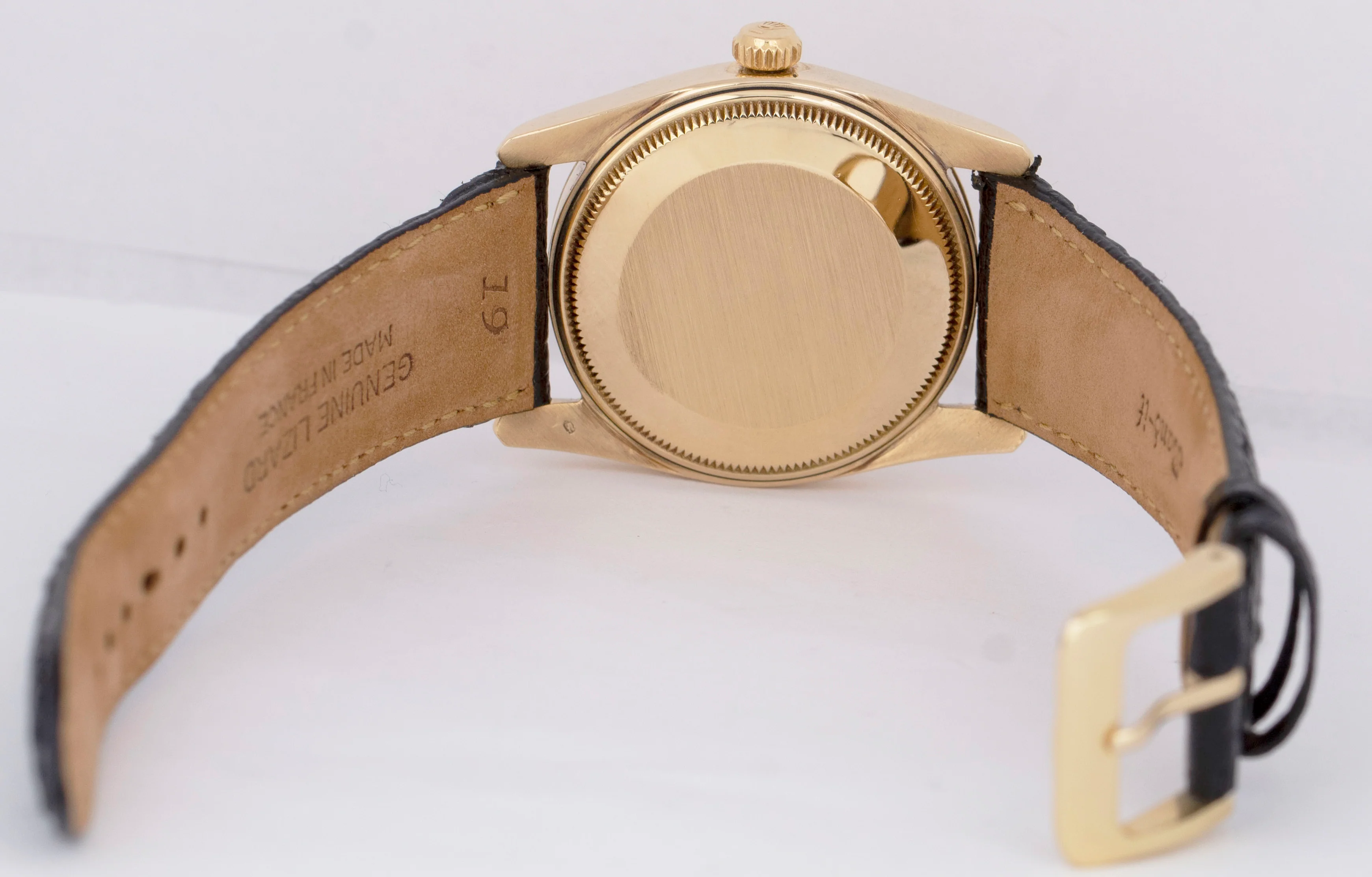 1952 Rolex Oyster Perpetual Bombay 14K Gold Champagne Automatic 33mm Watch 1011 - Image 5