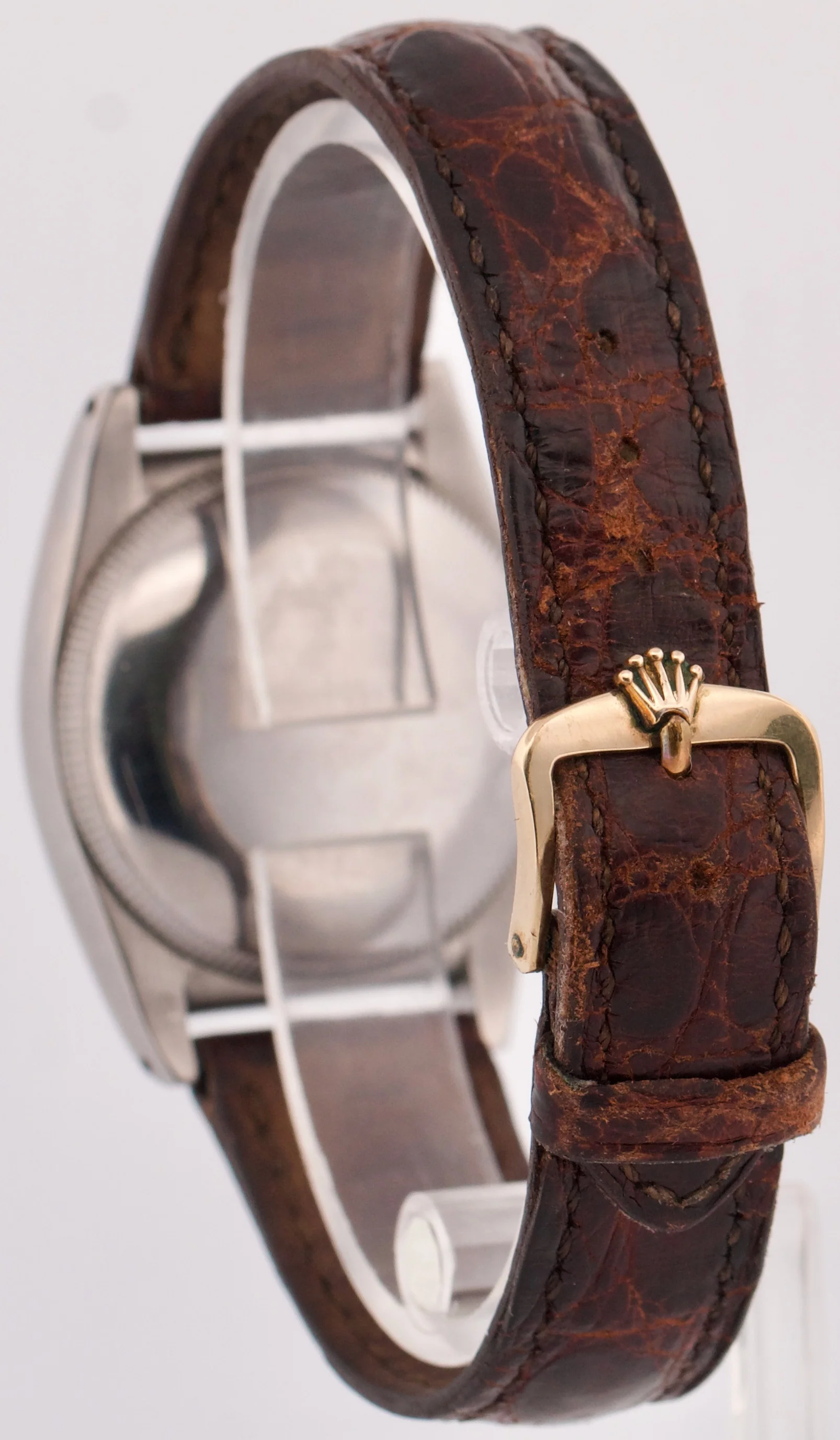 1958 Vintage Rolex Oyster Perpetual BUBBLEBACK 3372 ORIGINAL Gold 32mm Watch - Image 5