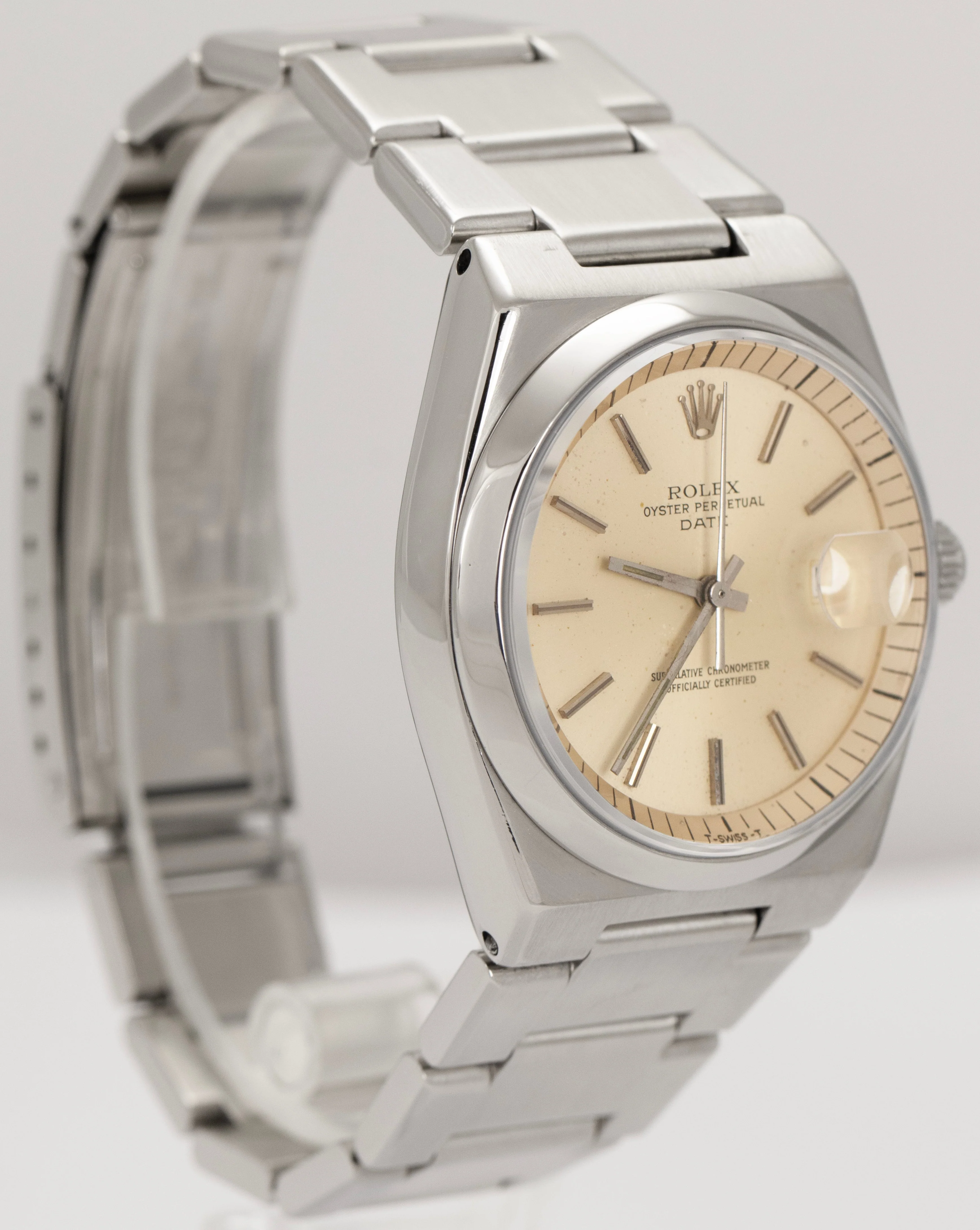 Rolex Oyster Perpetual Date Stainless Steel 36mm Silver Automatic Watch 1530 - Image 3