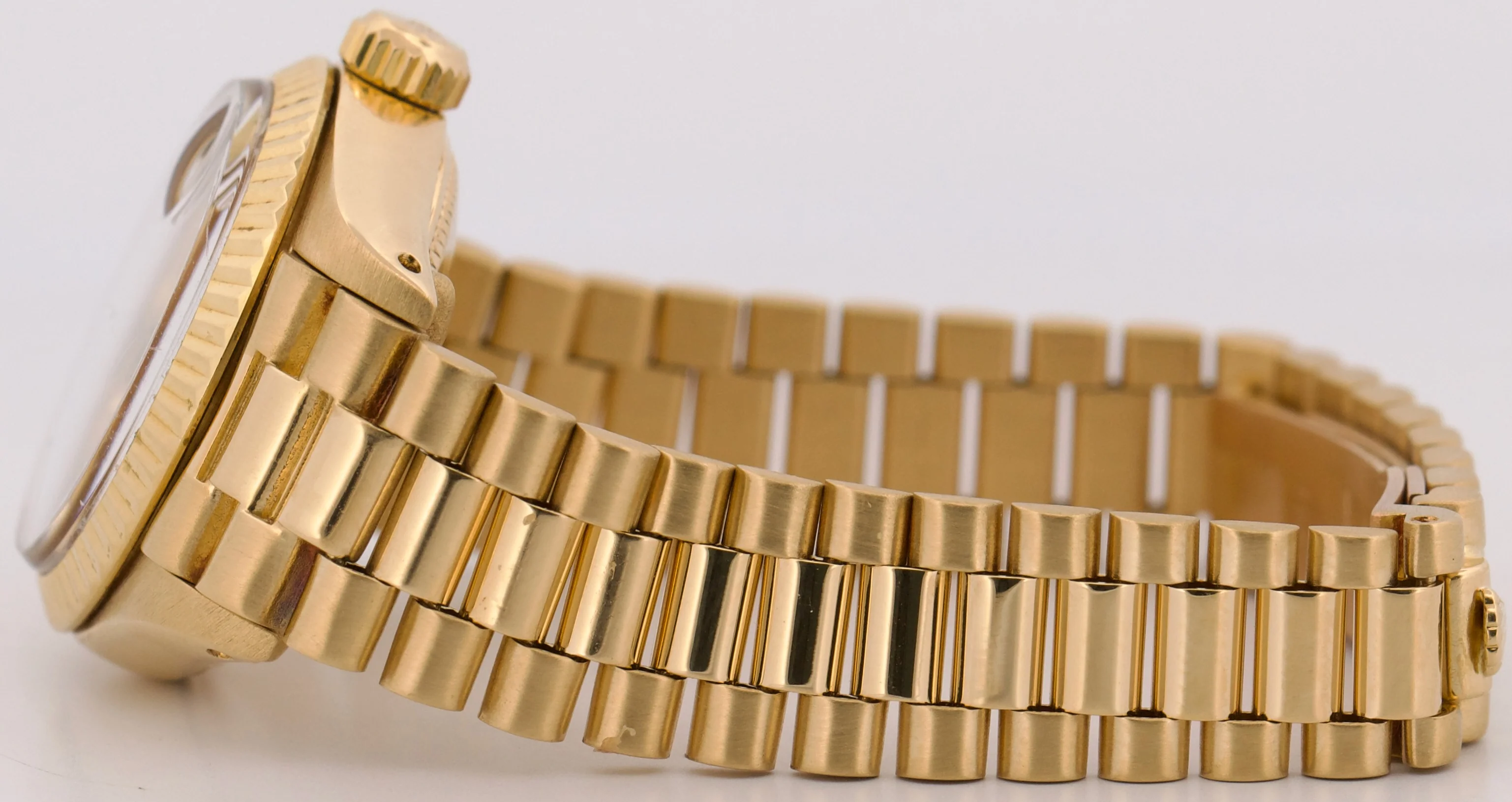 1978 Ladies Rolex DateJust President CHAMPAGNE 18K Yellow Gold 26mm 6917 Watch - Image 7