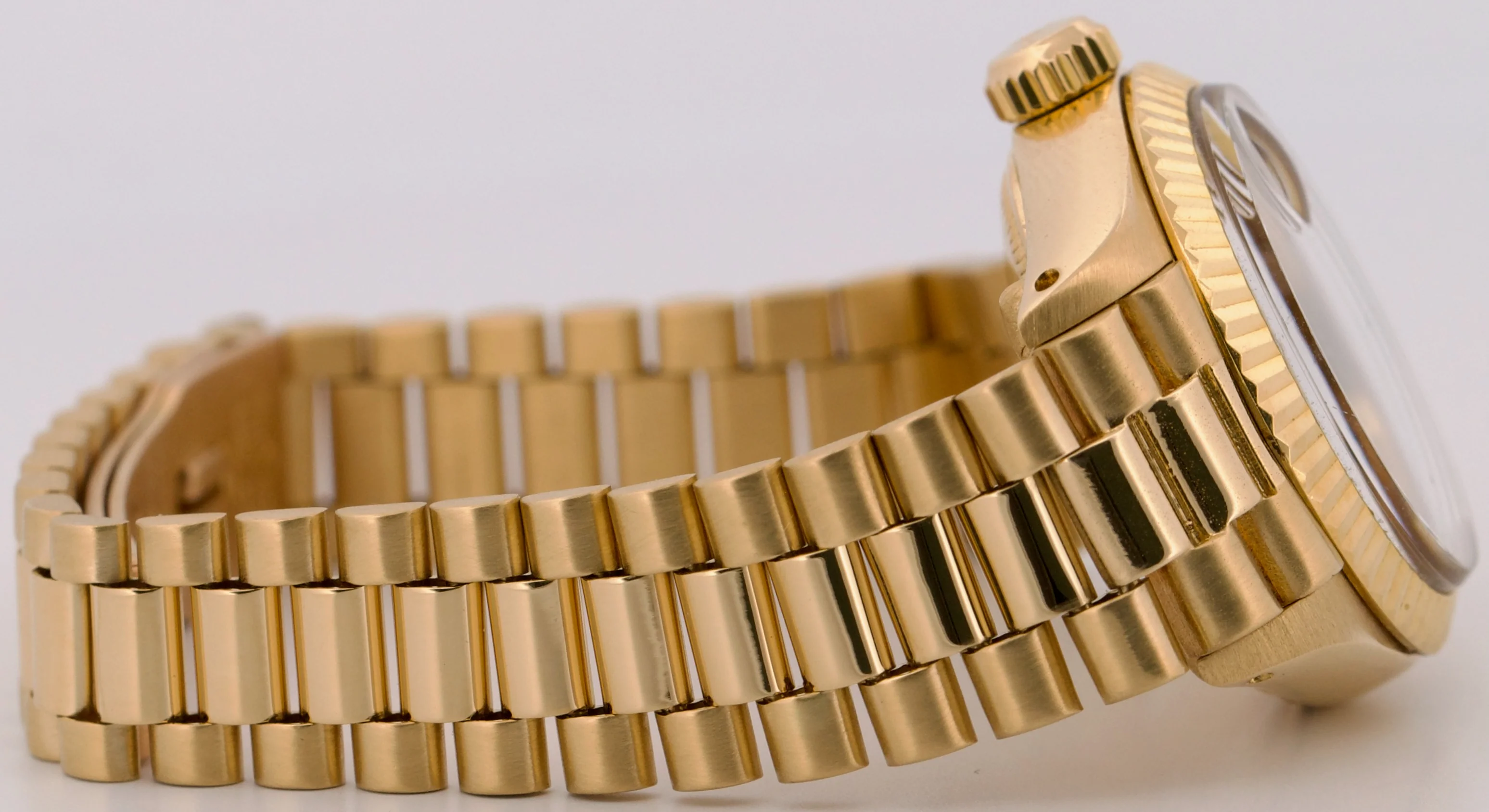 1978 Ladies Rolex DateJust President CHAMPAGNE 18K Yellow Gold 26mm 6917 Watch - Image 8