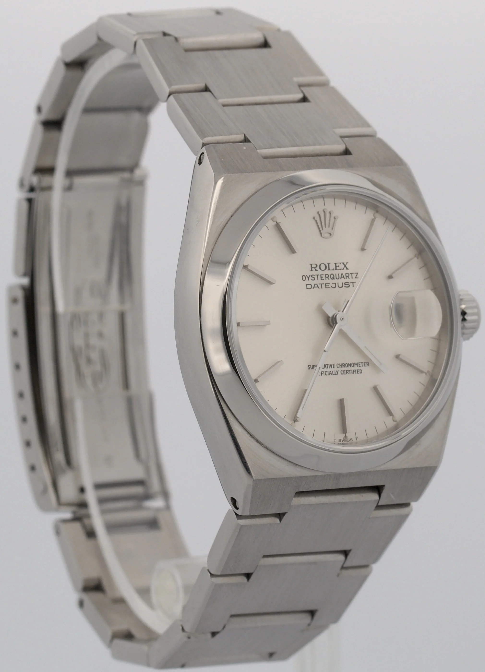 1979 Rolex Oysterquartz DateJust SILVER Stainless Steel Quartz 36mm 17000 BOX - Image 4