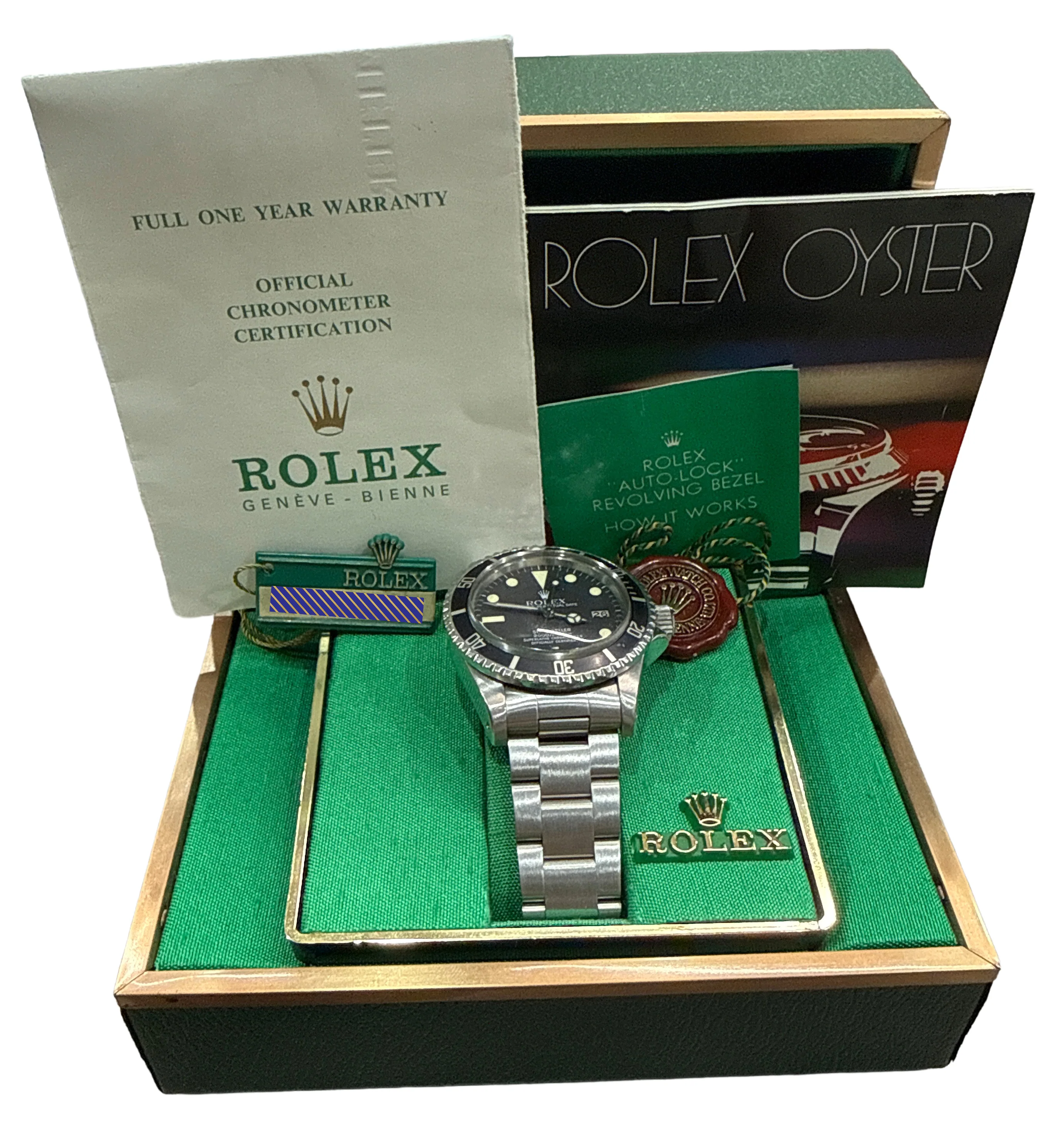 1982 PAPERS Rolex Sea-Dweller Black PATINA 40mm Stainless Steel Watch 1665 BOX - Image 2