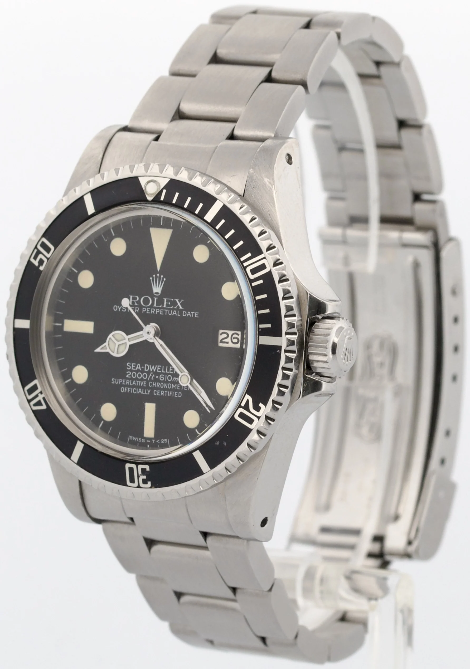 1982 PAPERS Rolex Sea-Dweller Black PATINA 40mm Stainless Steel Watch 1665 BOX - Image 3