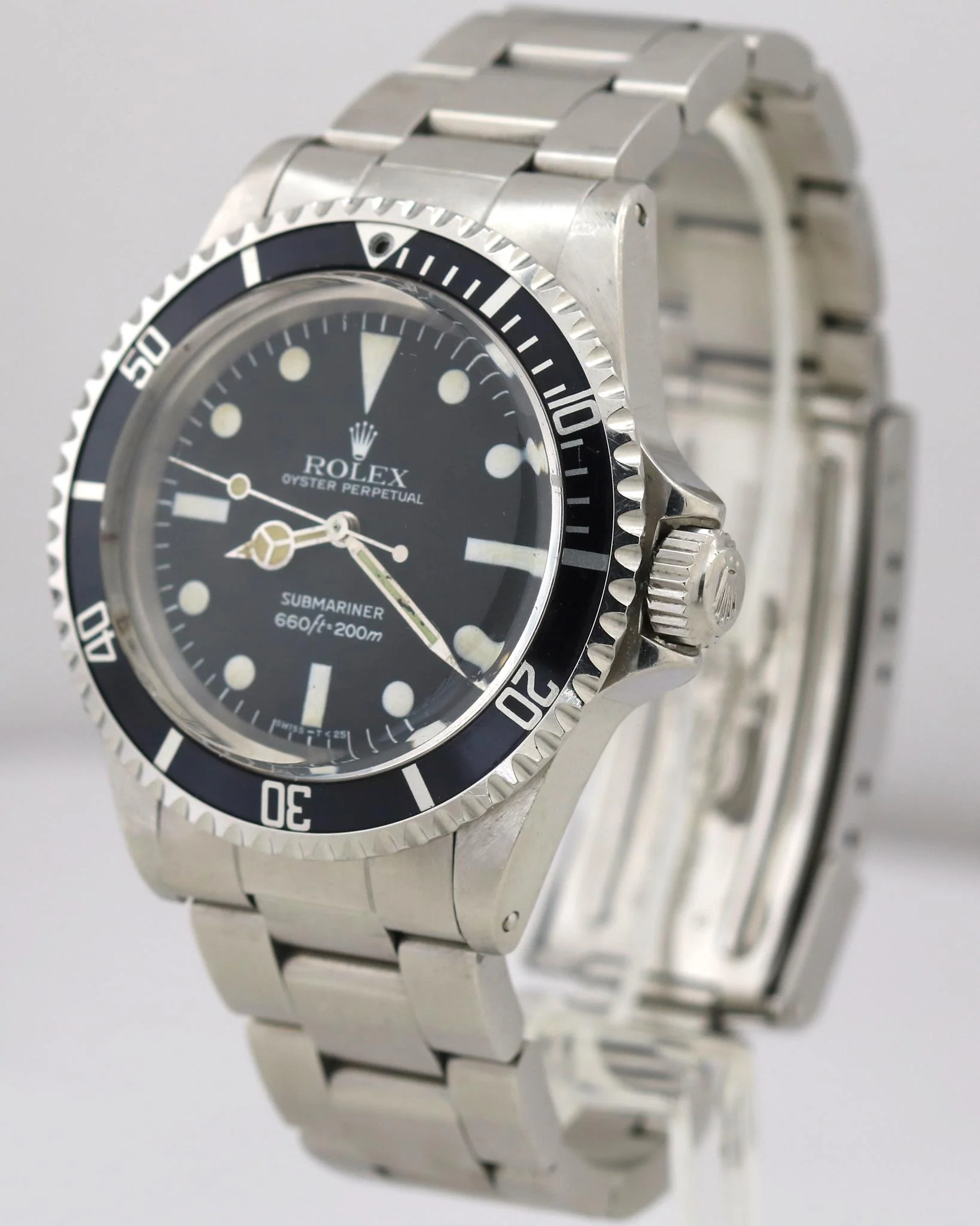 1982 Rolex Submariner Black 40mm Stainless Steel Automatic Oyster Watch 5513 - Image 3
