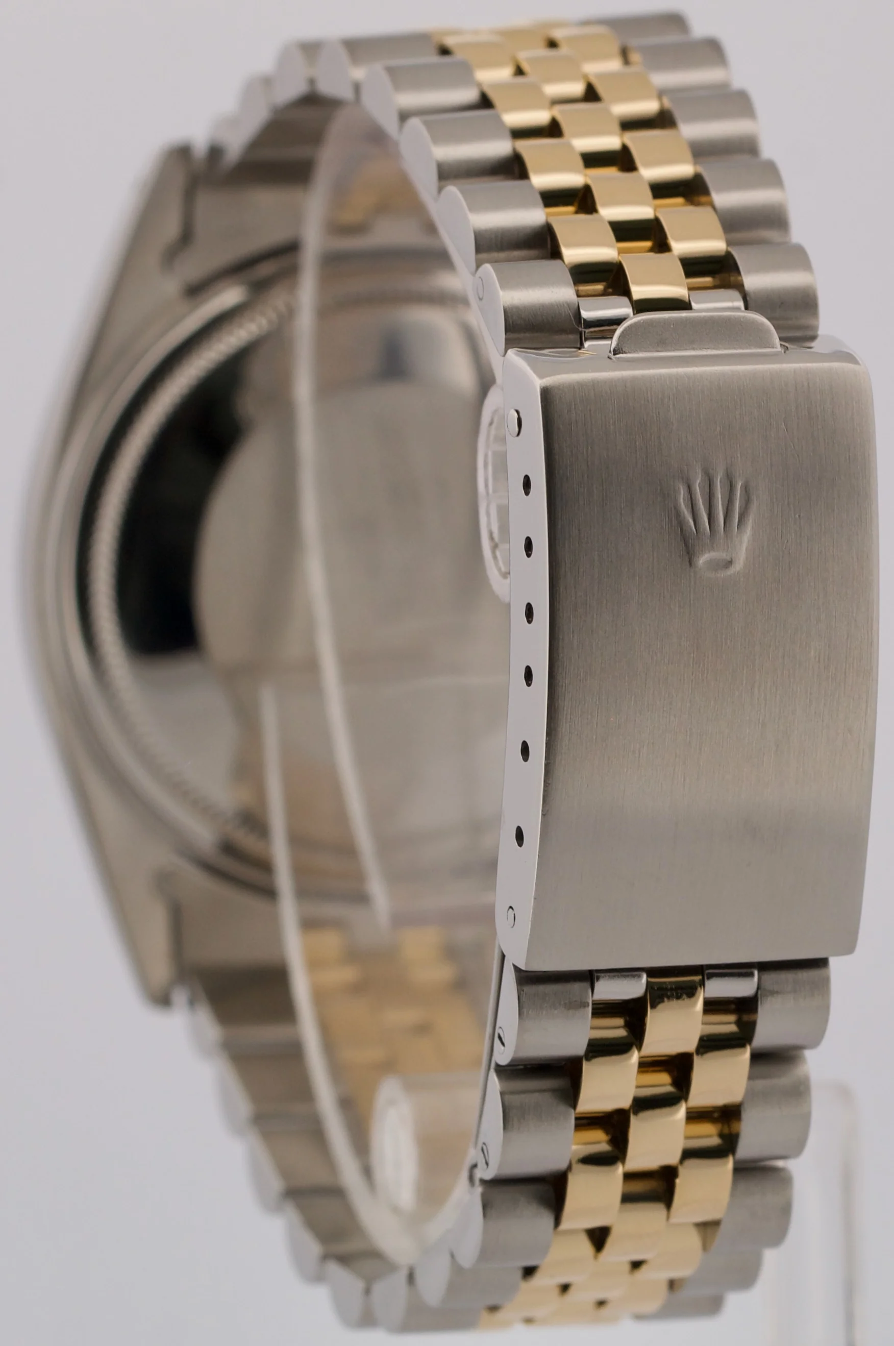 1984 Rolex DateJust 36mm WHITE ROMAN 18K Gold Steel JUBILEE Two-Tone 16013 Watch - Image 5