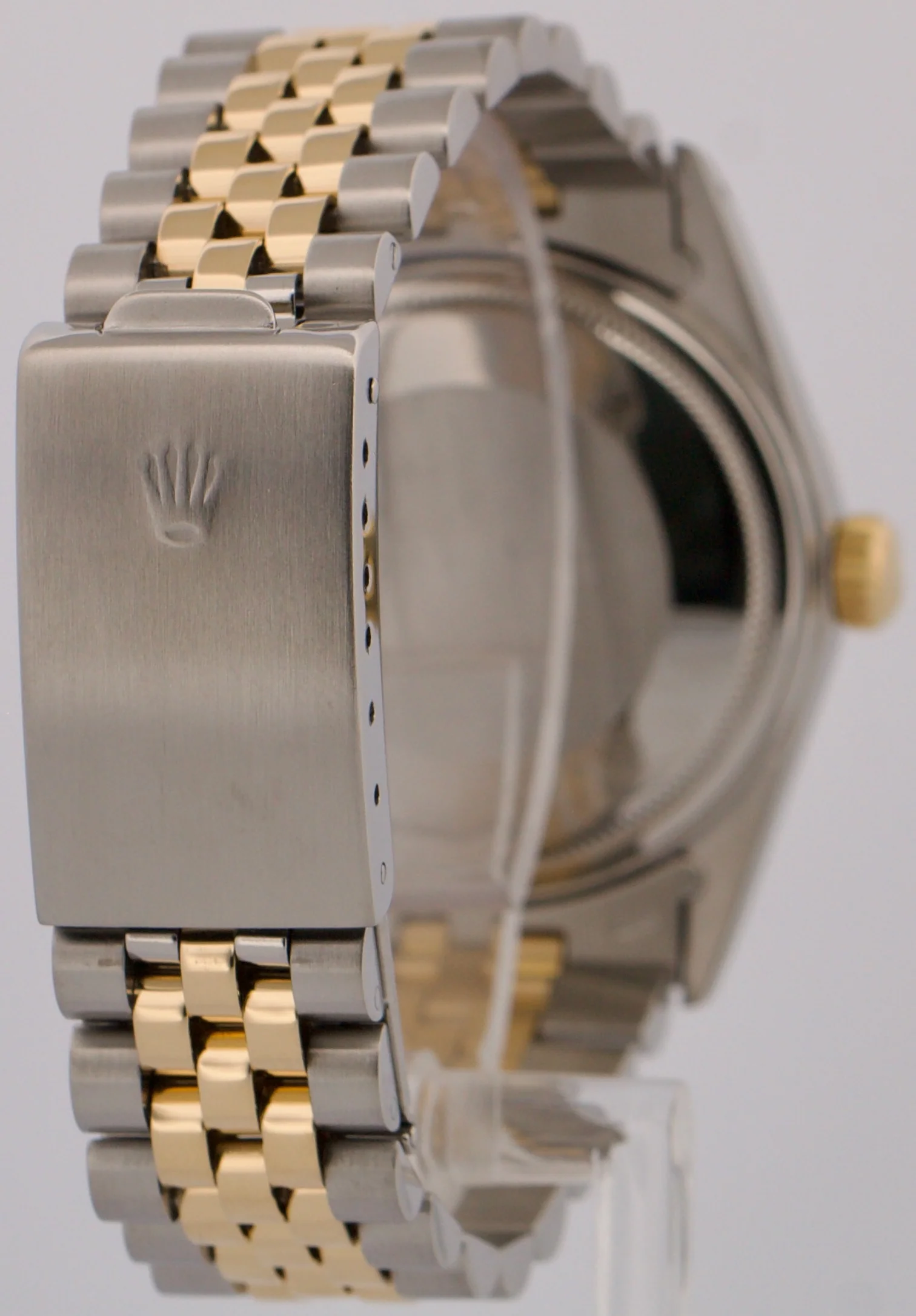 1984 Rolex DateJust 36mm WHITE ROMAN 18K Gold Steel JUBILEE Two-Tone 16013 Watch - Image 6