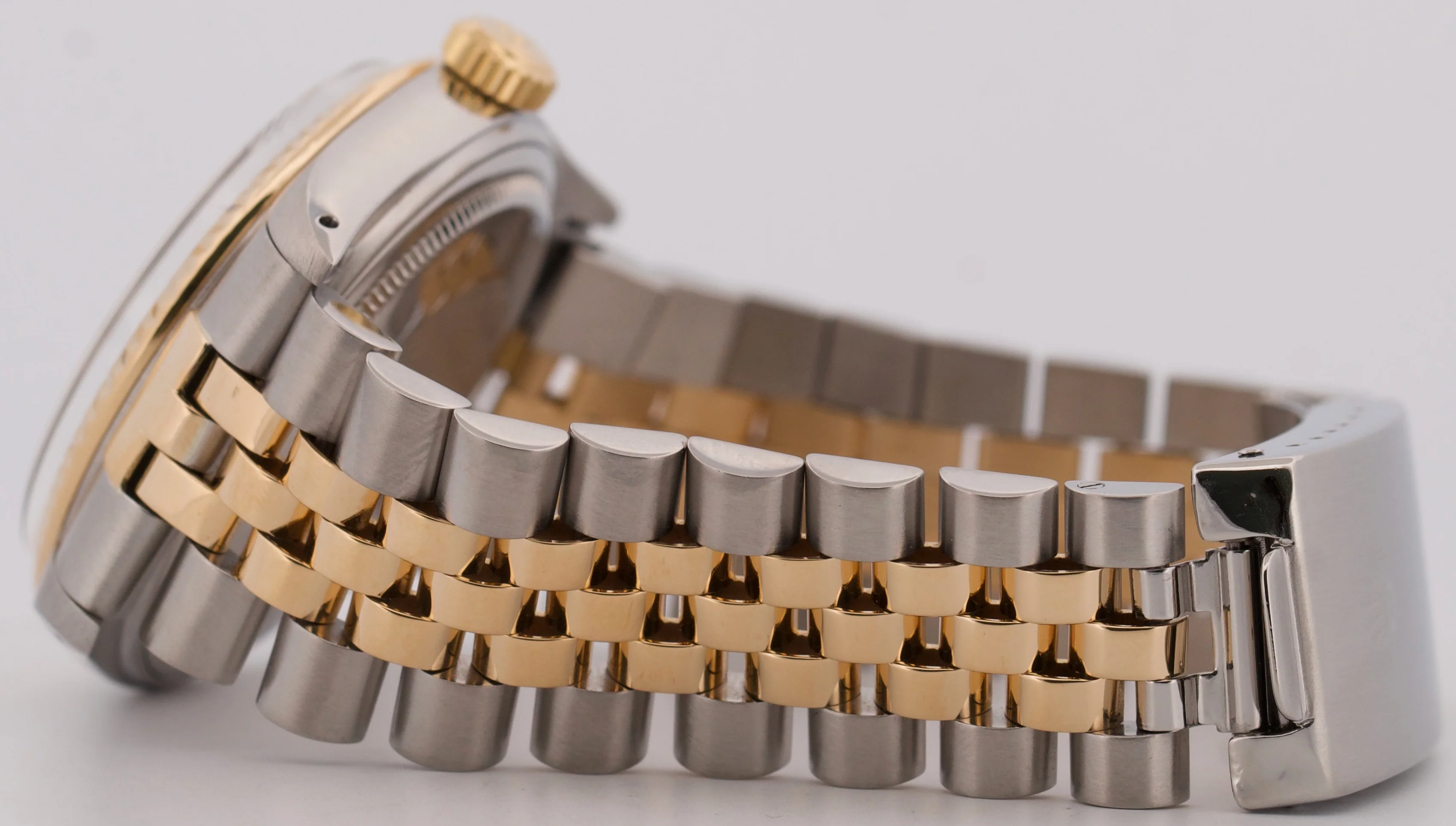 1984 Rolex DateJust 36mm WHITE ROMAN 18K Gold Steel JUBILEE Two-Tone 16013 Watch - Image 7