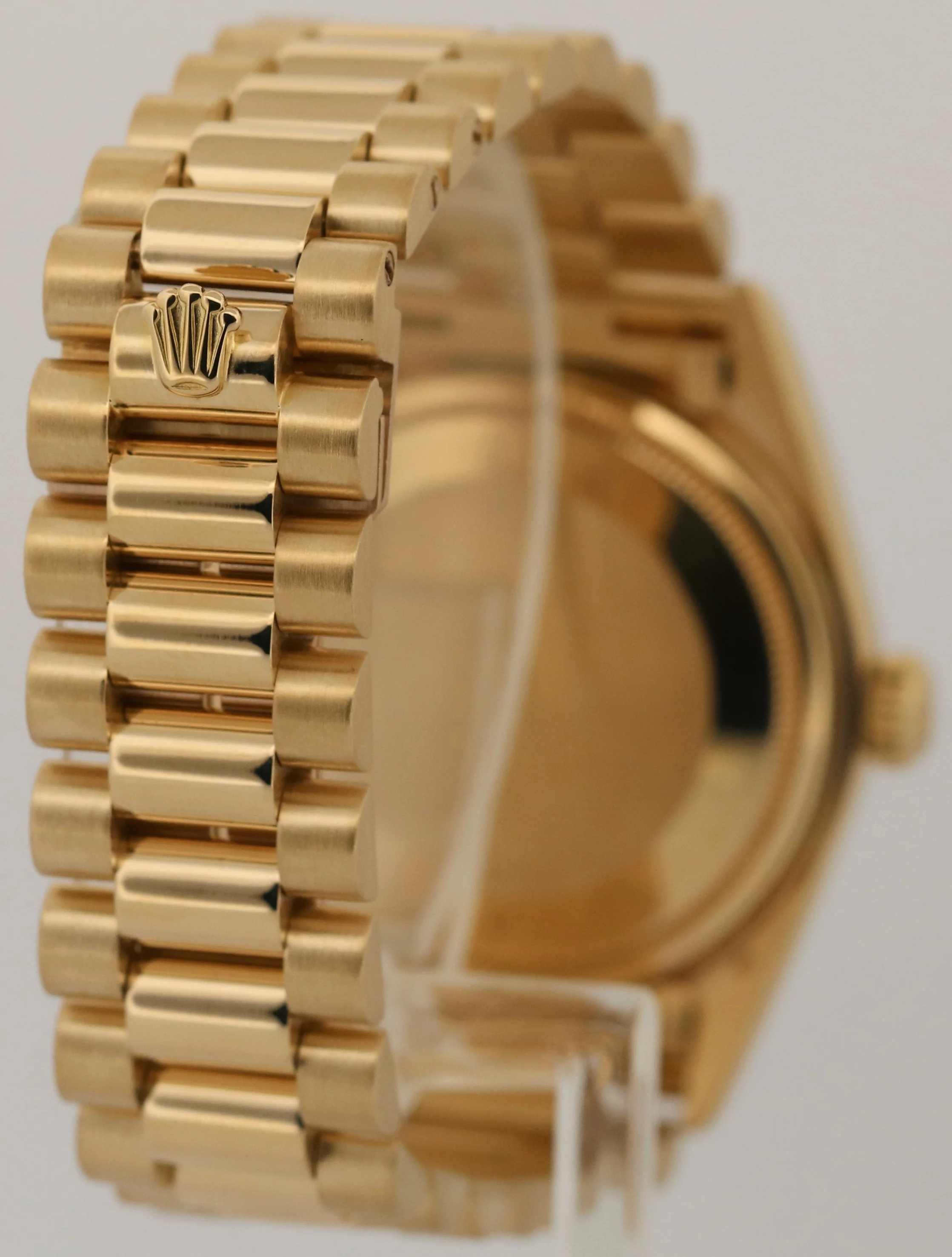 1984 Rolex Day-Date President BLACK 36mm 18K Yellow Gold Fluted 18038 Watch - Image 6