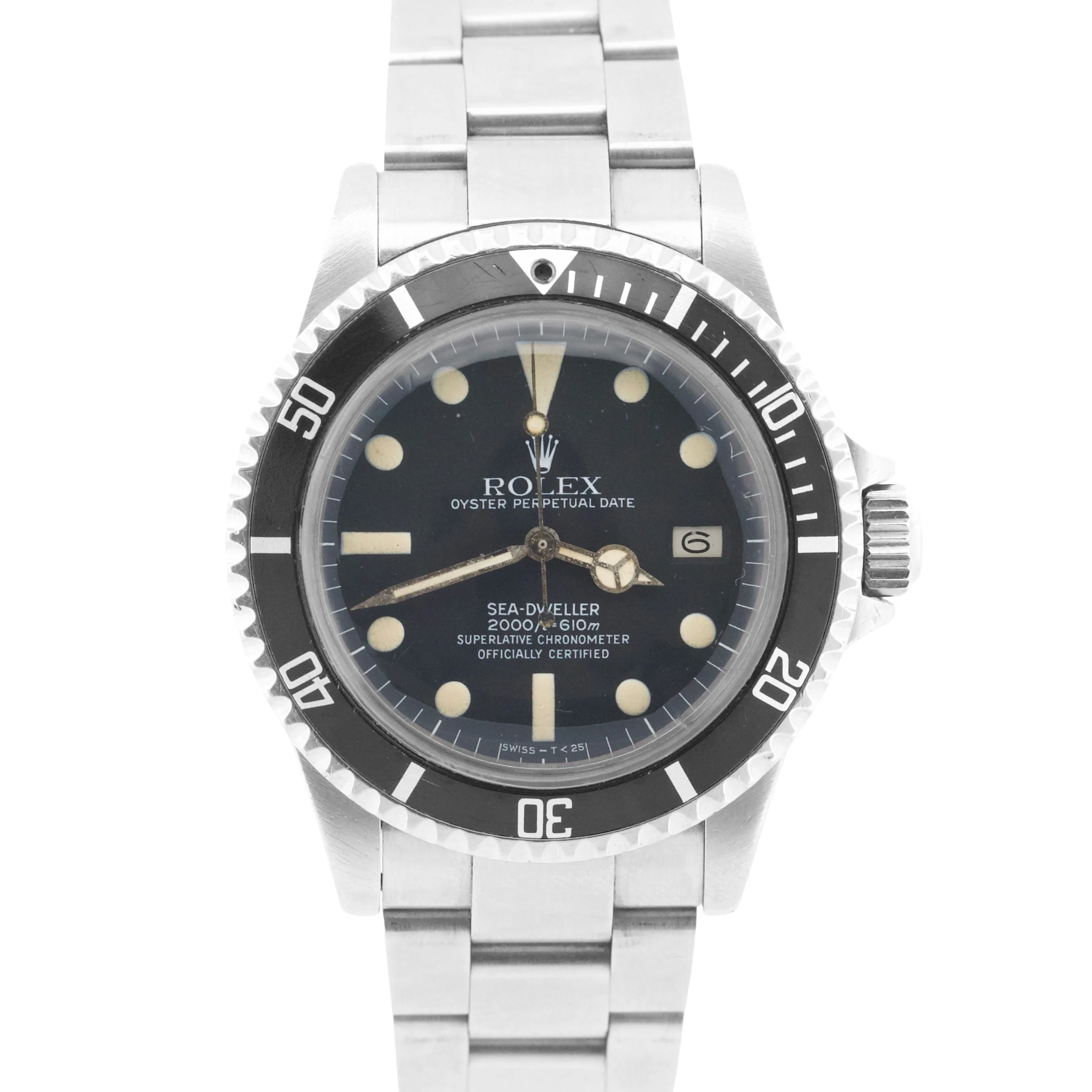 1984 Rolex Sea-Dweller GREAT WHITE Stainless Steel MK4 40mm PATINA Black 1665