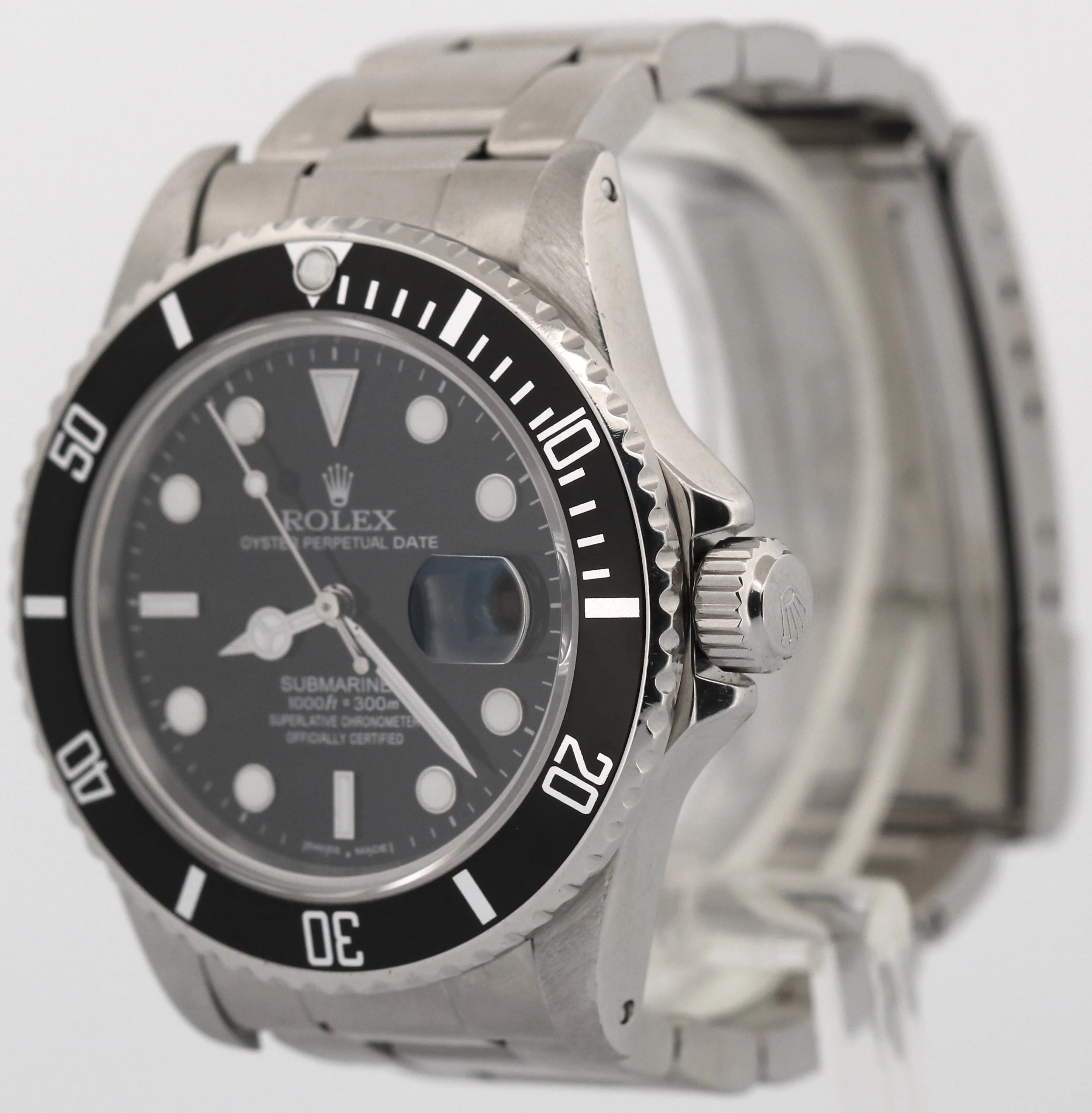 1984 Rolex Submariner Date 40mm BLACK Stainless Steel Oyster Watch 16800 - Image 3