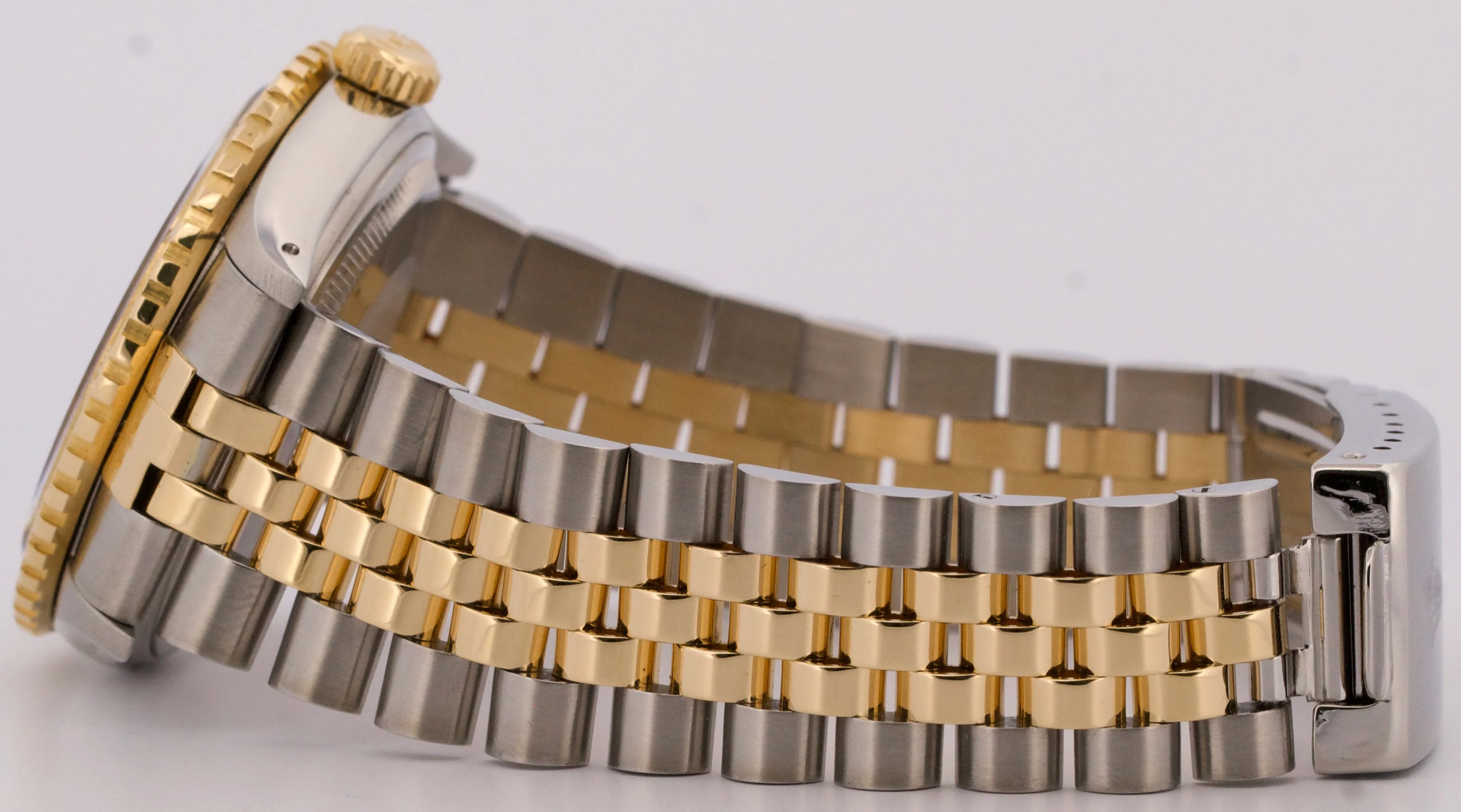 1986 Rolex DateJust 36mm BLACK Turn-O-Graph JUBILEE Steel 18K Yellow Gold 16253 - Image 7