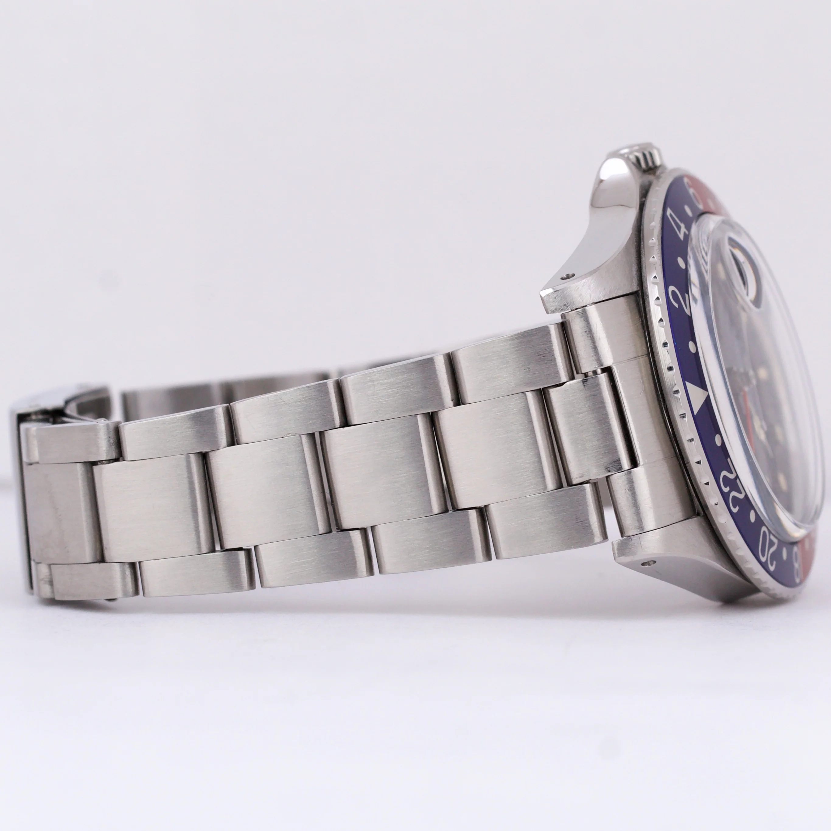 1986 Rolex GMT-Master GLOSSY PATINA Blue Red SPIDER DIAL Steel PEPSI 16750 Watch - Image 6