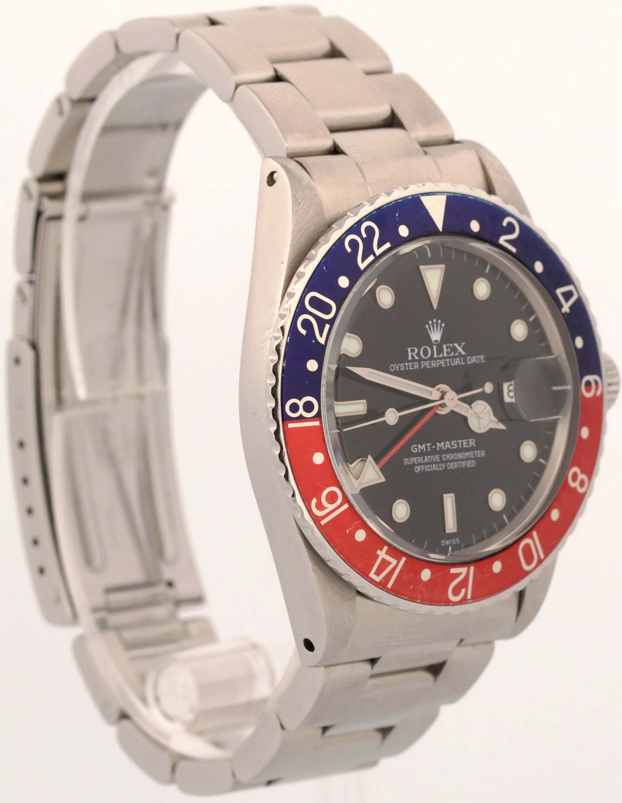 1986 Rolex GMT-Master PEPSI Black Red Blue OYSTER Steel SWISS ONLY 40mm 16750 - Image 4