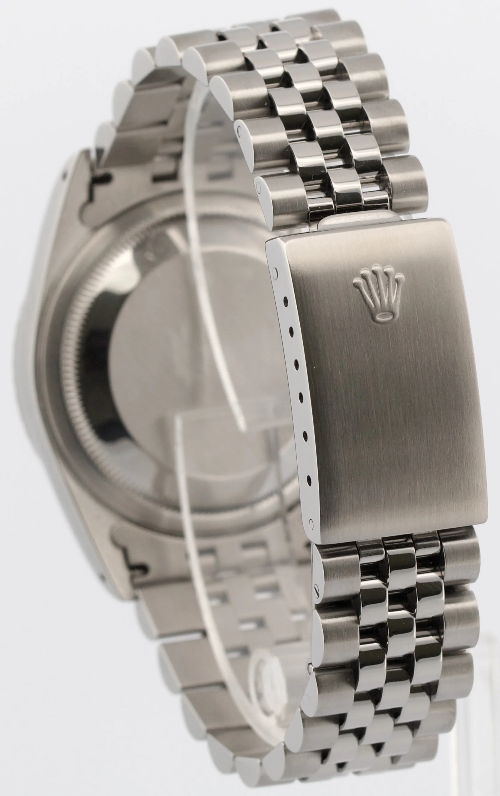 1990 PAPERS Rolex DateJust BLUE 36mm Stainless Engine-Turned JUBILEE 16220 BOX - Image 5