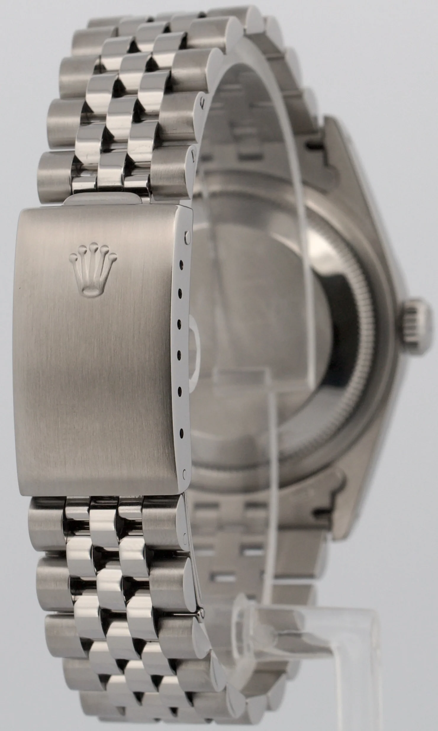 1990 PAPERS Rolex DateJust BLUE 36mm Stainless Engine-Turned JUBILEE 16220 BOX - Image 6