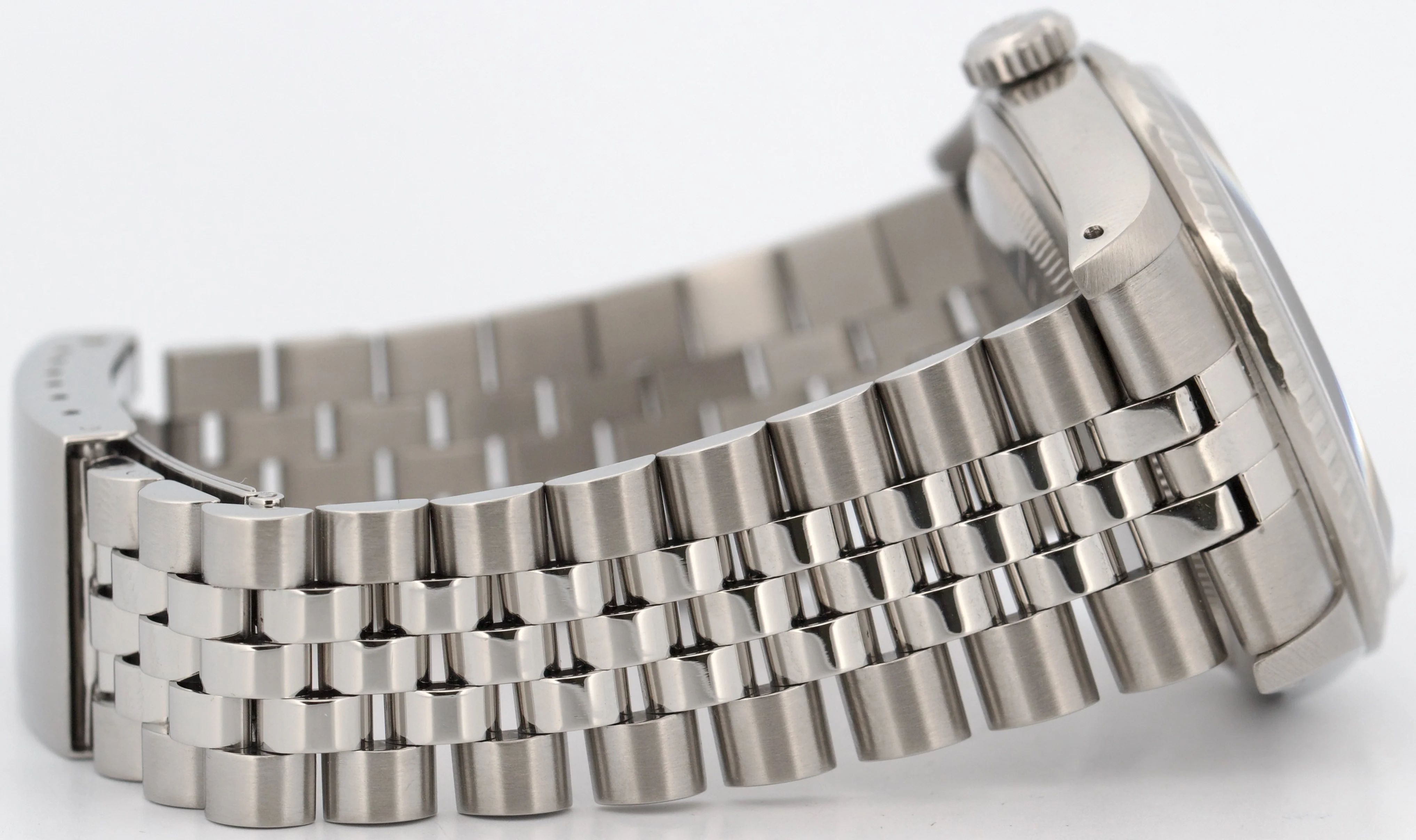 1990 PAPERS Rolex DateJust BLUE 36mm Stainless Engine-Turned JUBILEE 16220 BOX - Image 8