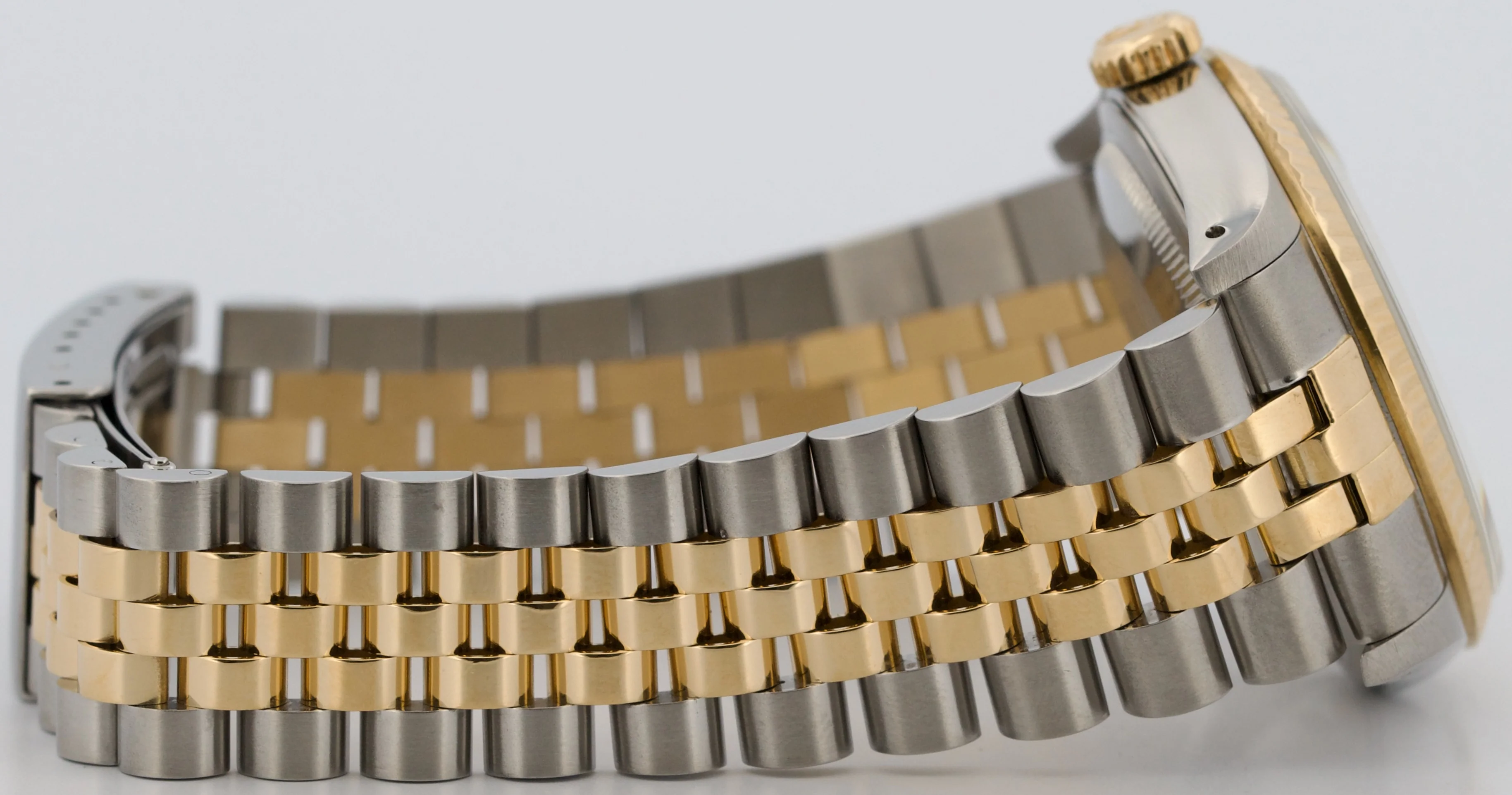1990 Rolex DateJust 36mm CHAMPAGNE 18K Yellow Gold Stainless Steel JUBILEE 16233 - Image 8