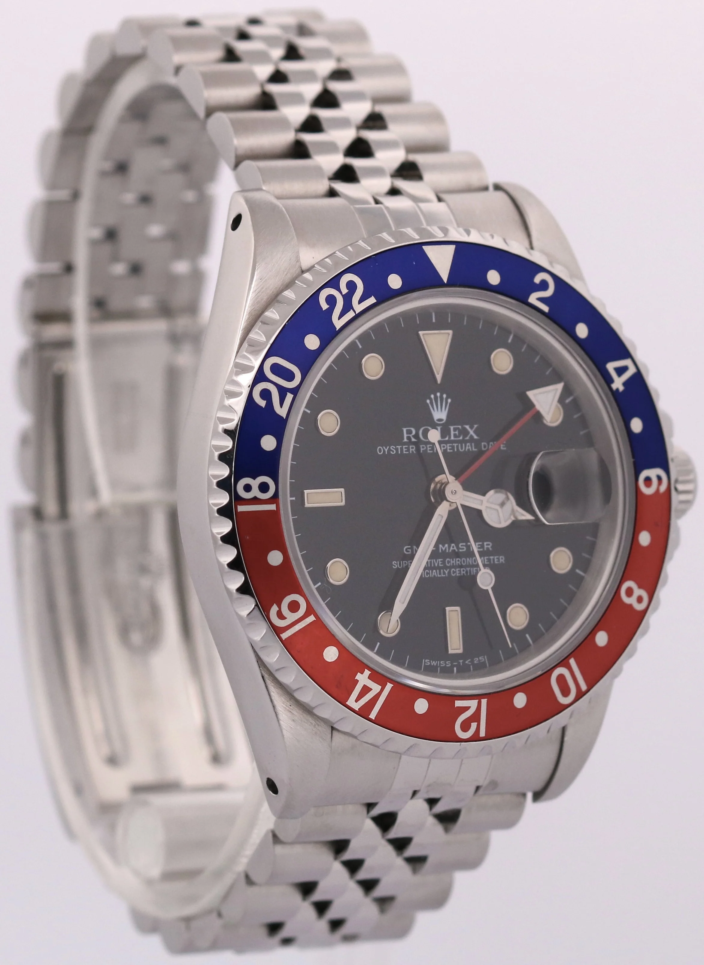 1991 Rolex GMT-Master PEPSI Blue Red N-SERIAL Stainless JUBILEE 16700 Watch - Image 4