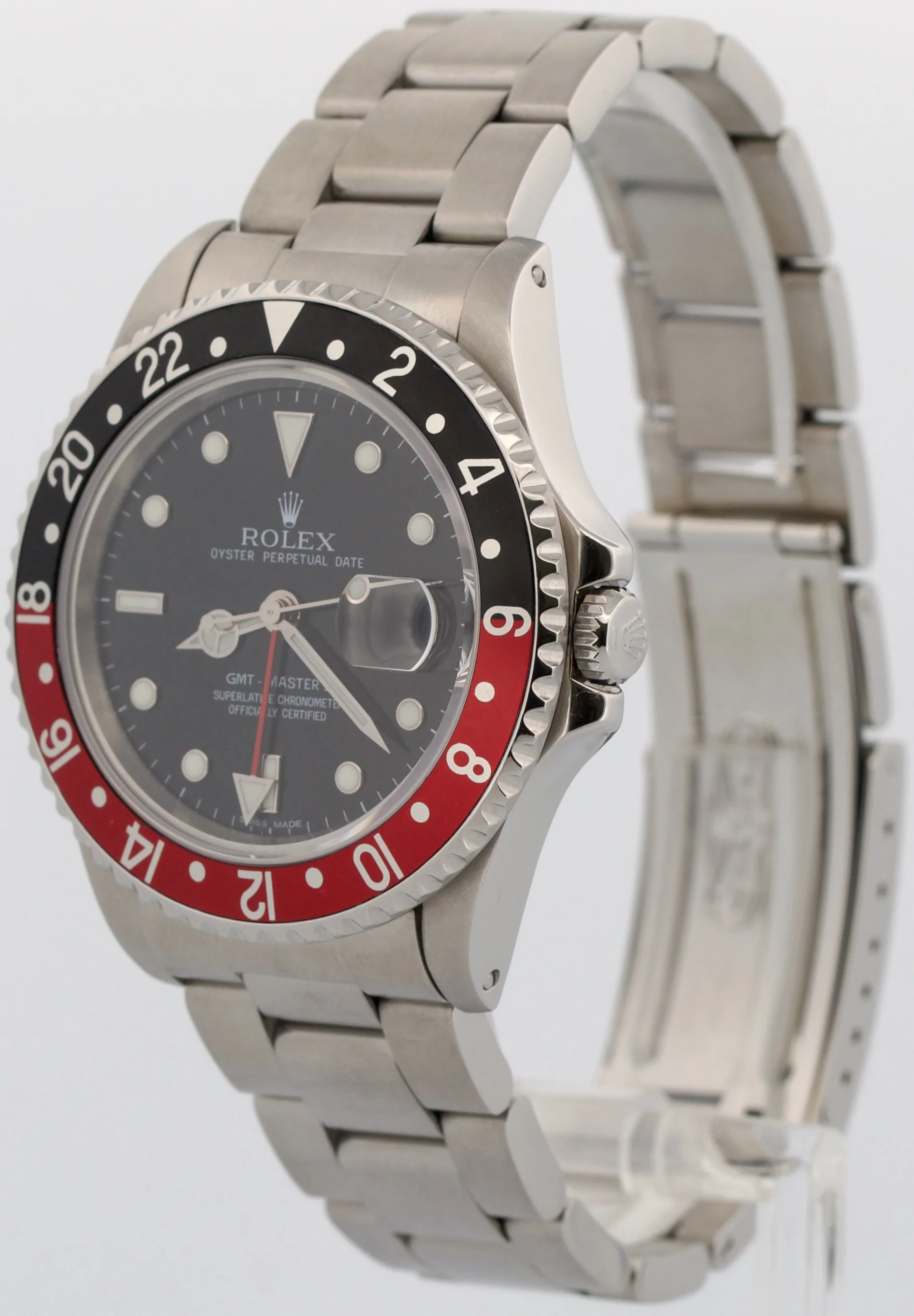 1993 Rolex GMT-Master II 40mm COKE Red Black Stainless Steel Oyster 16710 Watch - Image 3