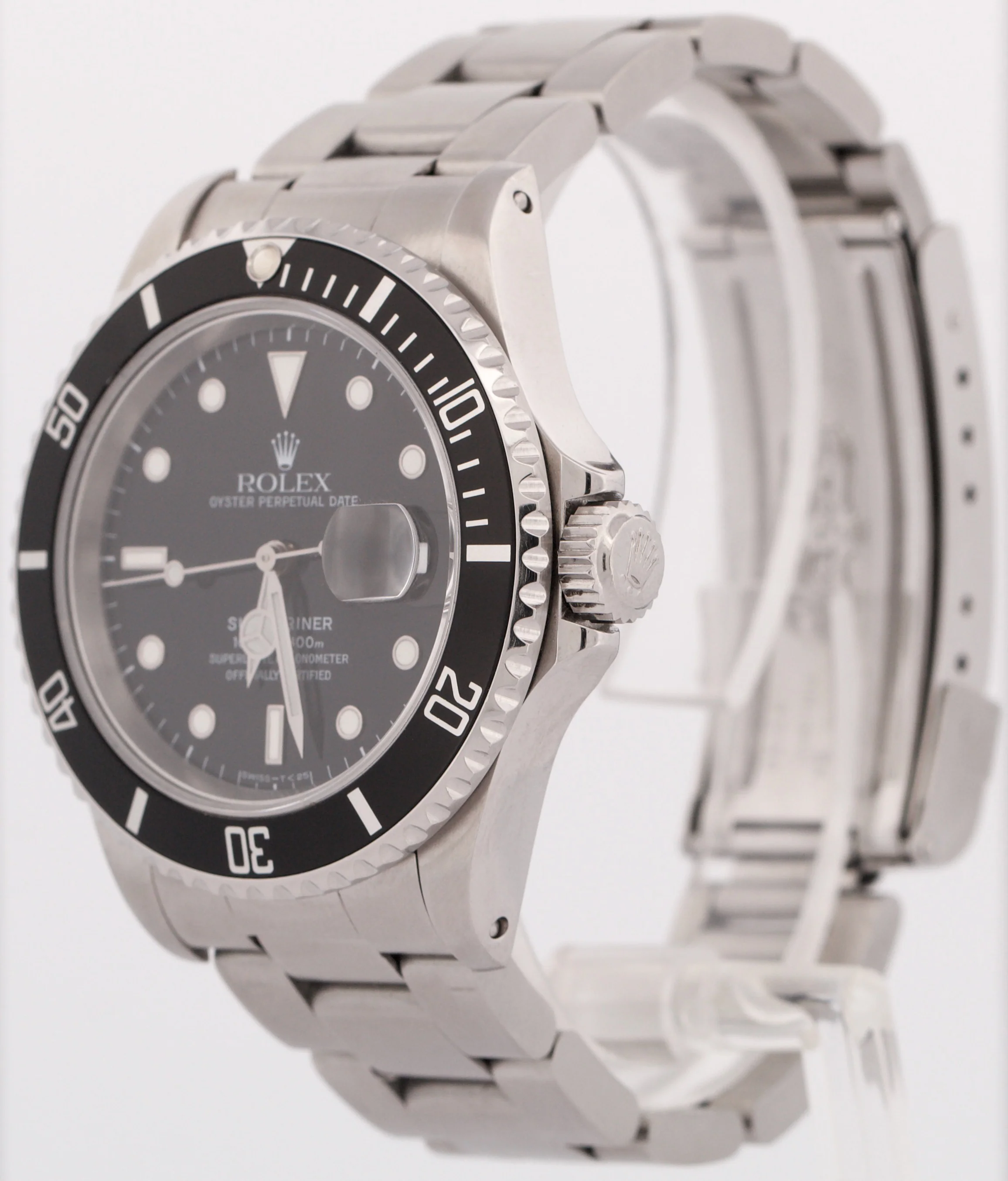 1993 Rolex Submariner Date BLACK Stainless 40mm Oyster Automatic 16610 Watch - Image 4