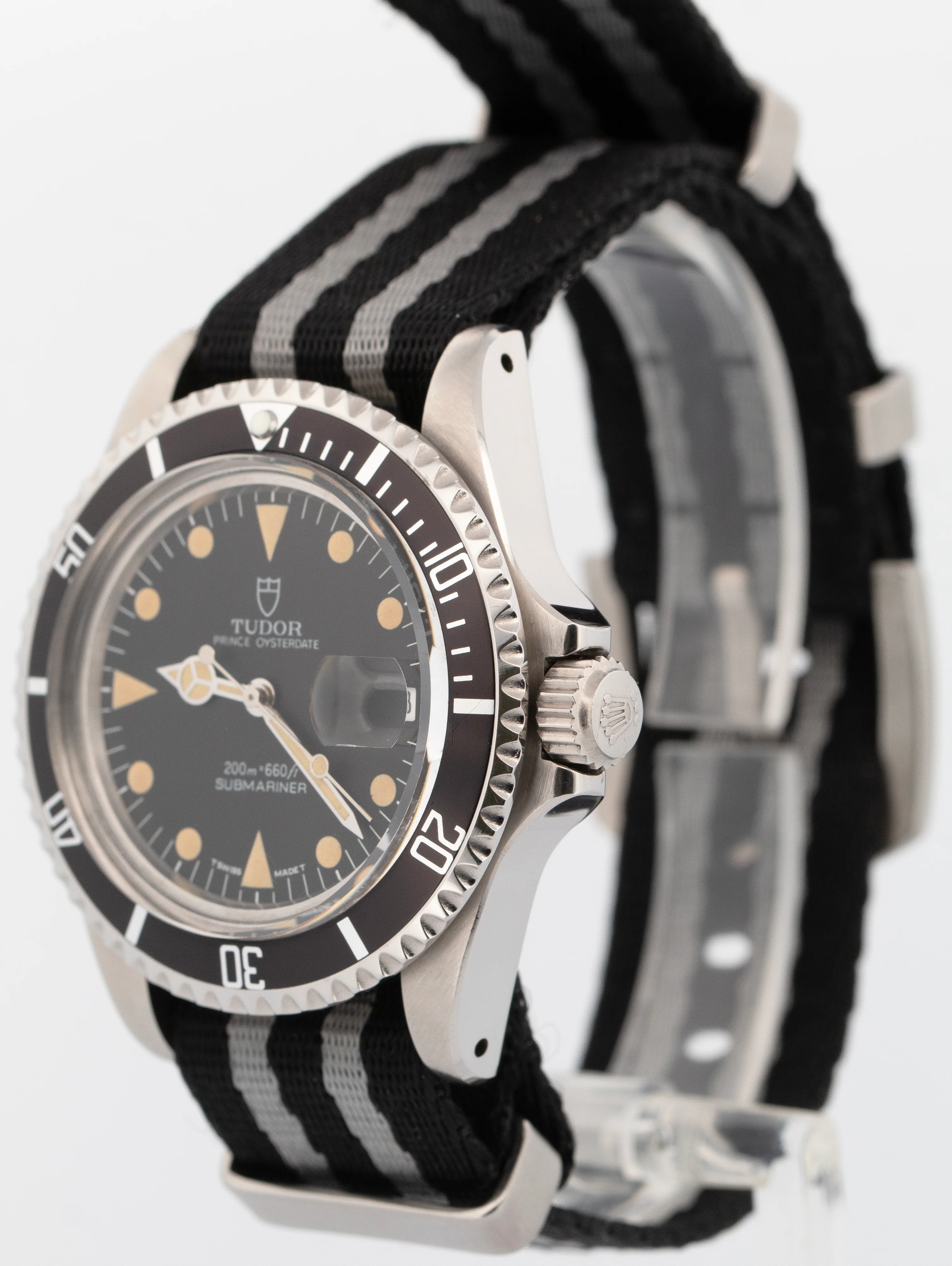 1993 Tudor Oyster Prince Submariner Stainless Steel Nato Patina Dive Watch 79090 - Image 2