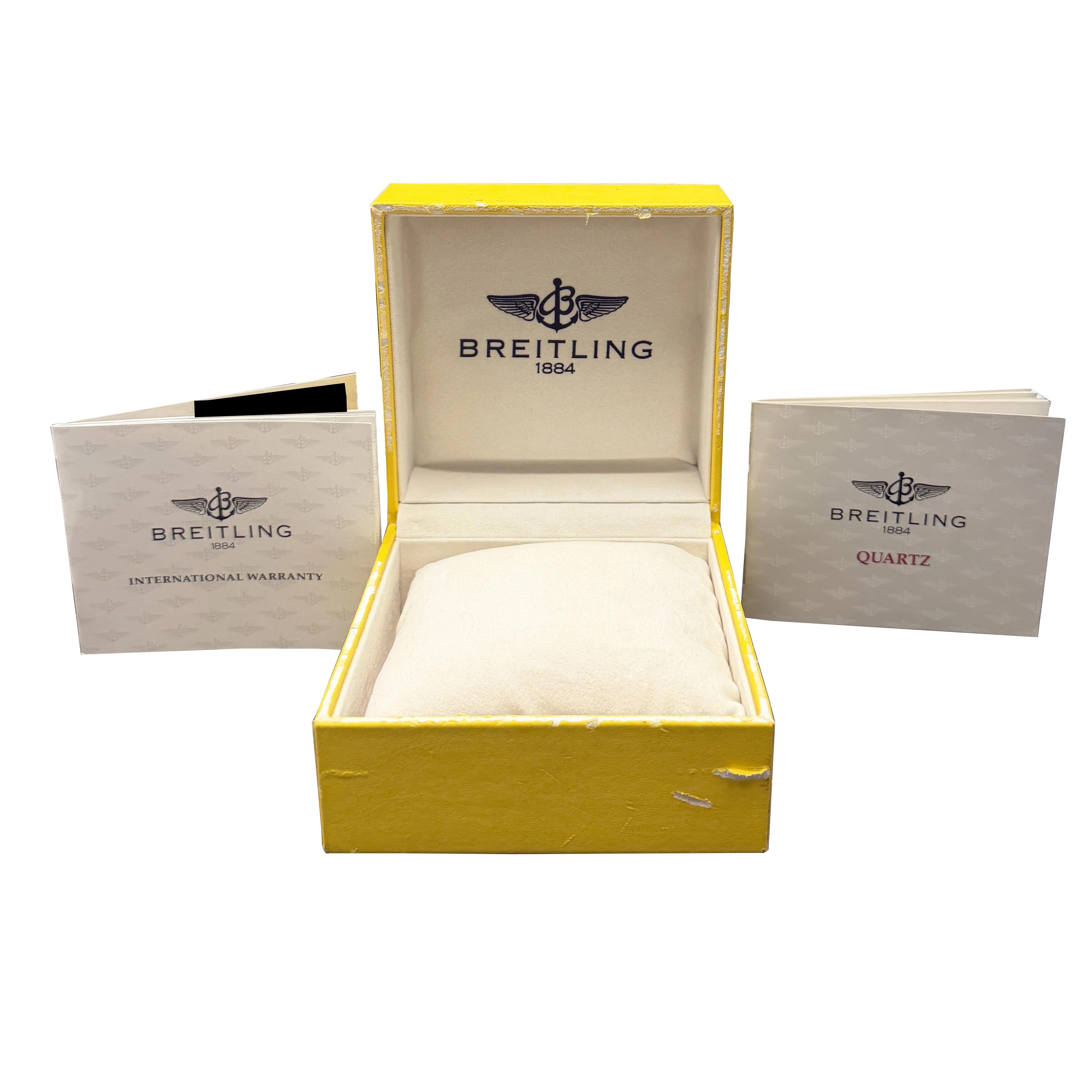 1994 PAPER Breitling J Class Two-Tone 18k Gold Steel Green 31mm D52064 Watch BOX - Image 2