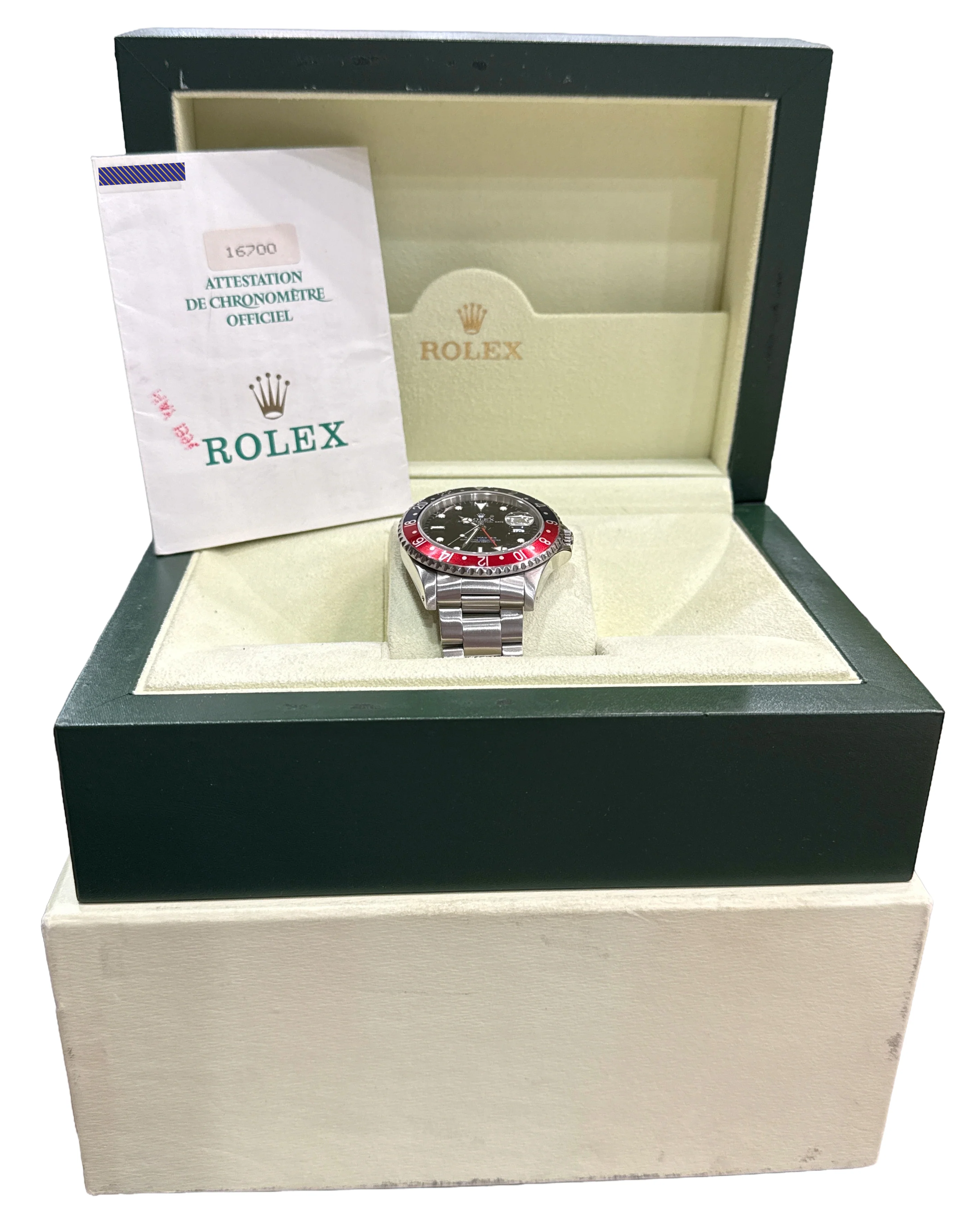 1994 PAPERS Rolex GMT-Master 40mm PEPSI Red Blue Steel 16700 OYSTER Watch BOX - Image 2
