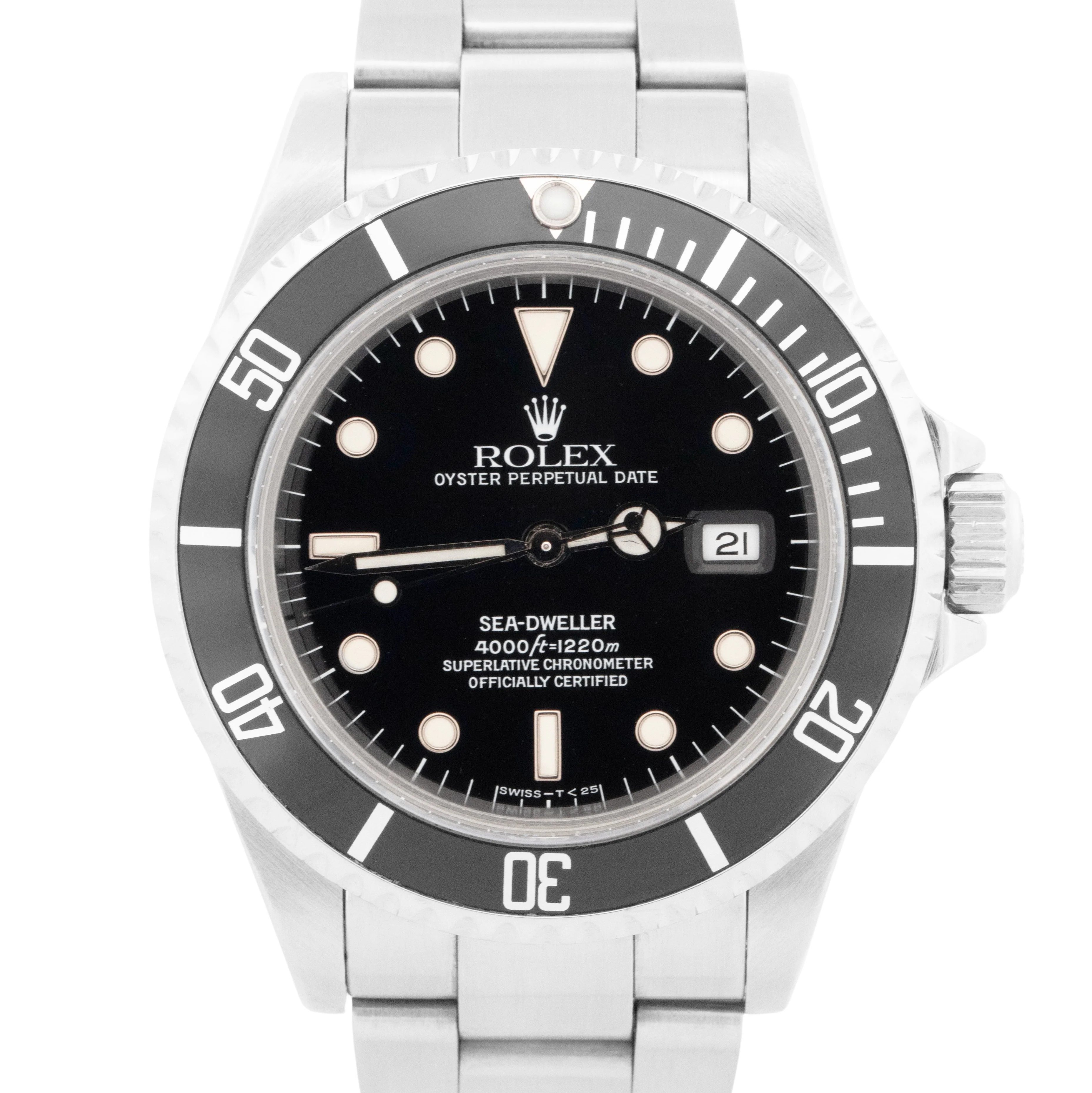 1994 Rolex Sea-Dweller 16600 40mm Black Oyster Stainless Steel Date Dive Watch
