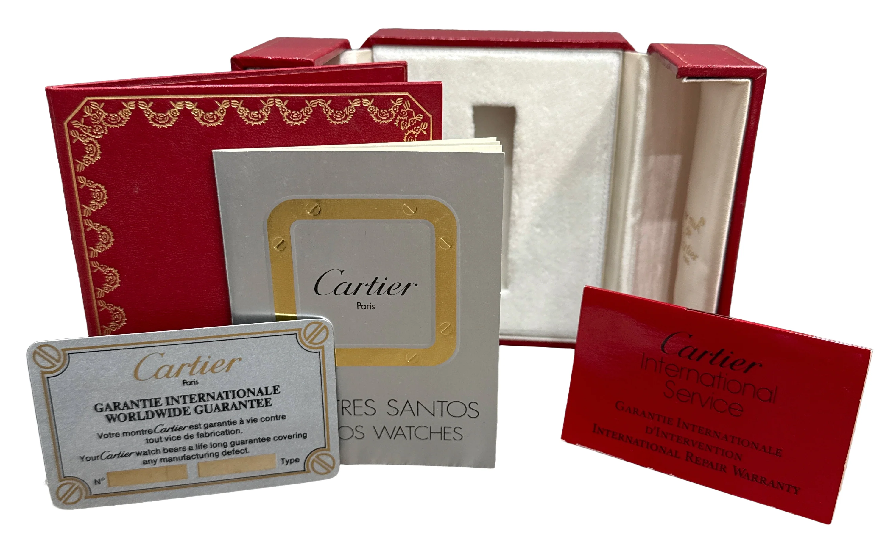 1995 PAPERS Ladies Cartier Santos IVORY ROMAN 18K Steel AUTOMATIC 24mm 0902 BOX - Image 2