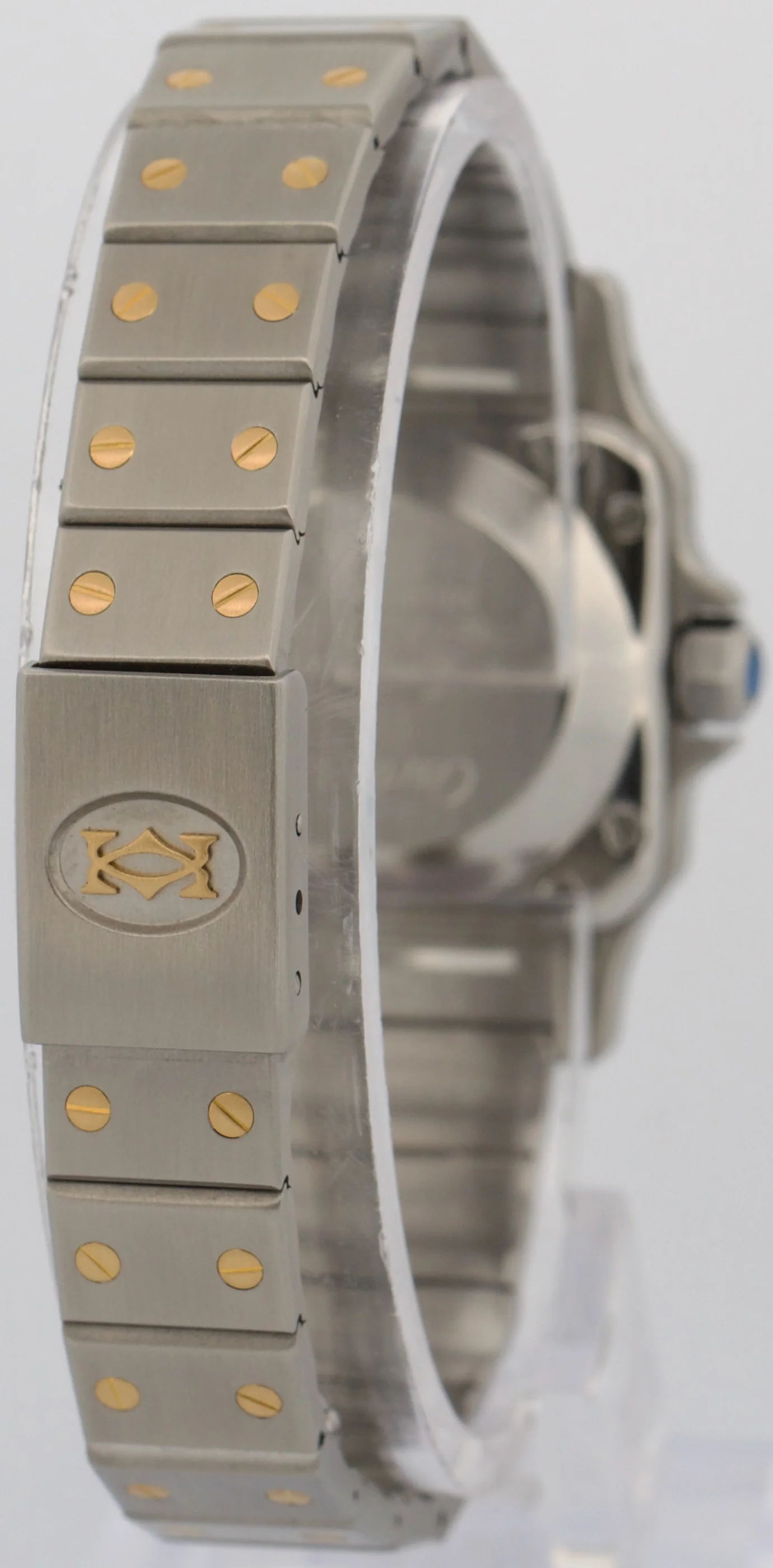 1995 PAPERS Ladies Cartier Santos IVORY ROMAN 18K Steel AUTOMATIC 24mm 0902 BOX - Image 6