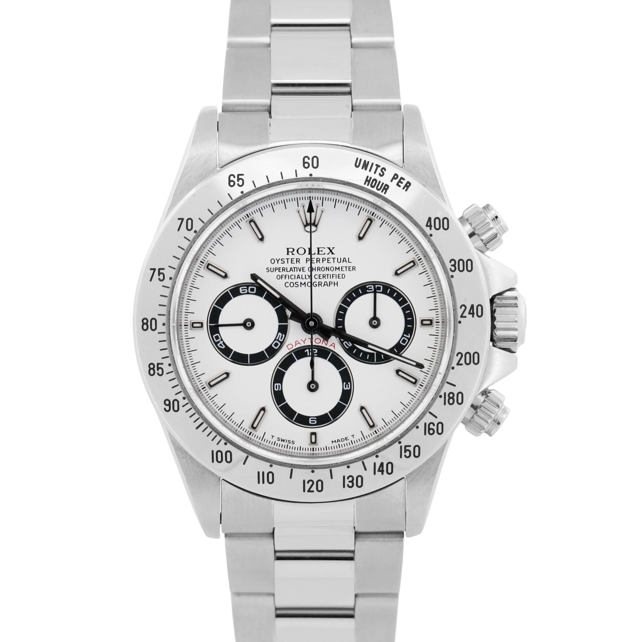 1995 PAPERS Rolex Daytona Cosmograph ZENITH White Steel 40mm 16520 Watch BOX