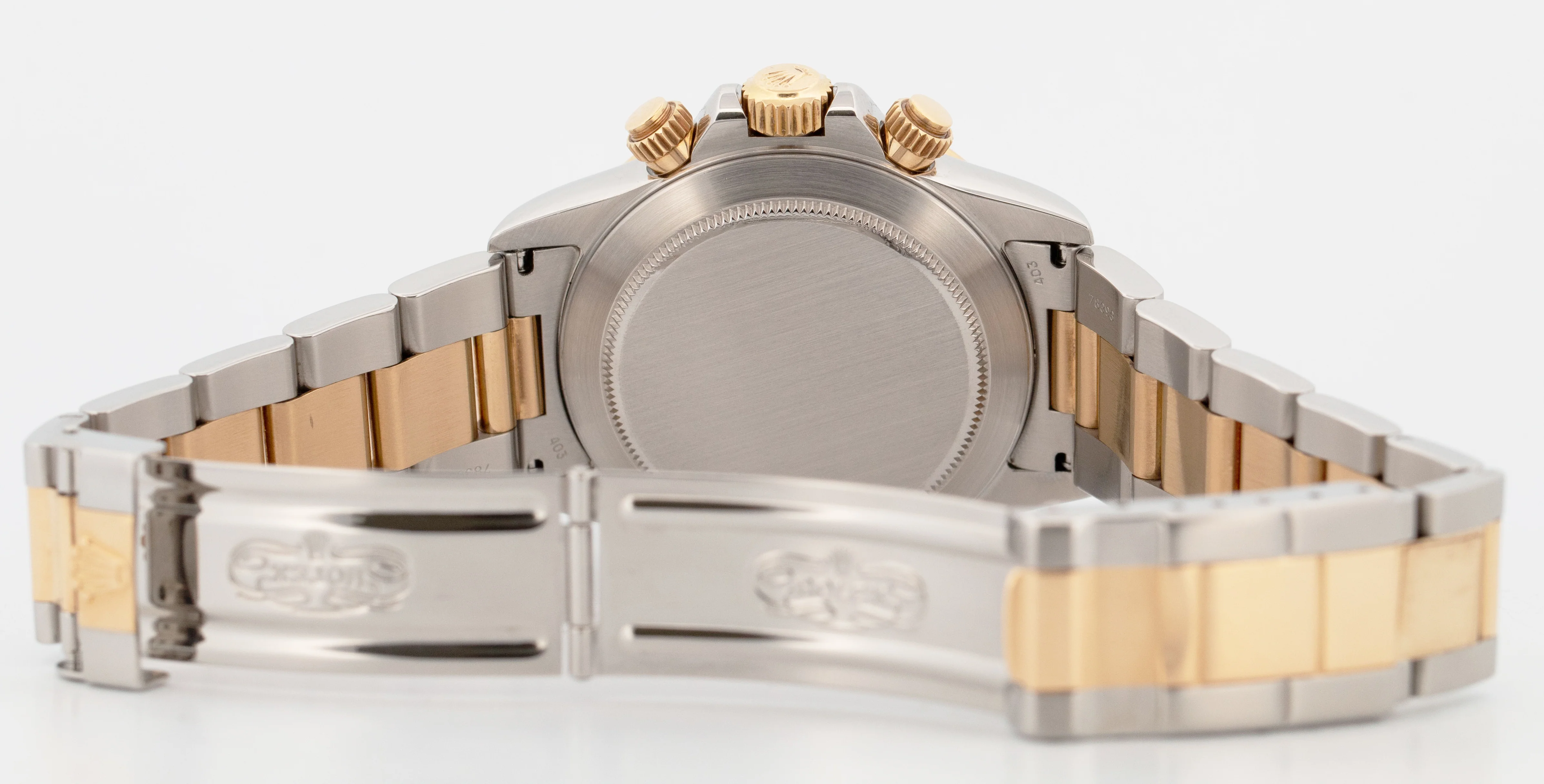 1996 Rolex Daytona Cosmograph WHITE Two-Tone 18K Yellow Gold Steel Watch 16523 - Image 11