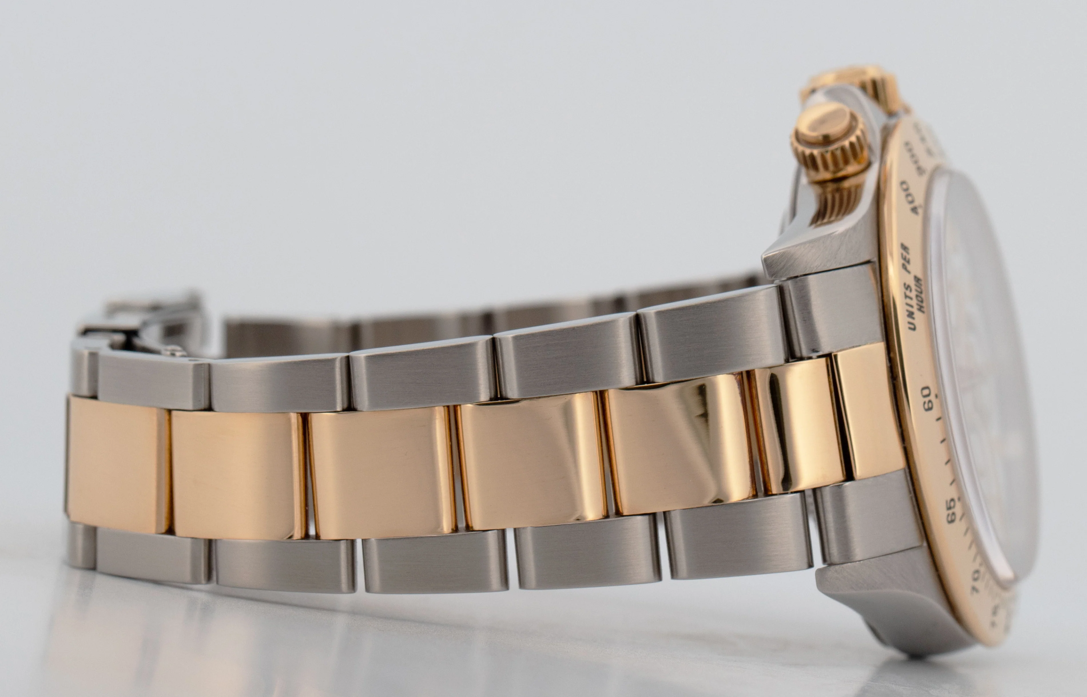1996 Rolex Daytona Cosmograph WHITE Two-Tone 18K Yellow Gold Steel Watch 16523 - Image 8