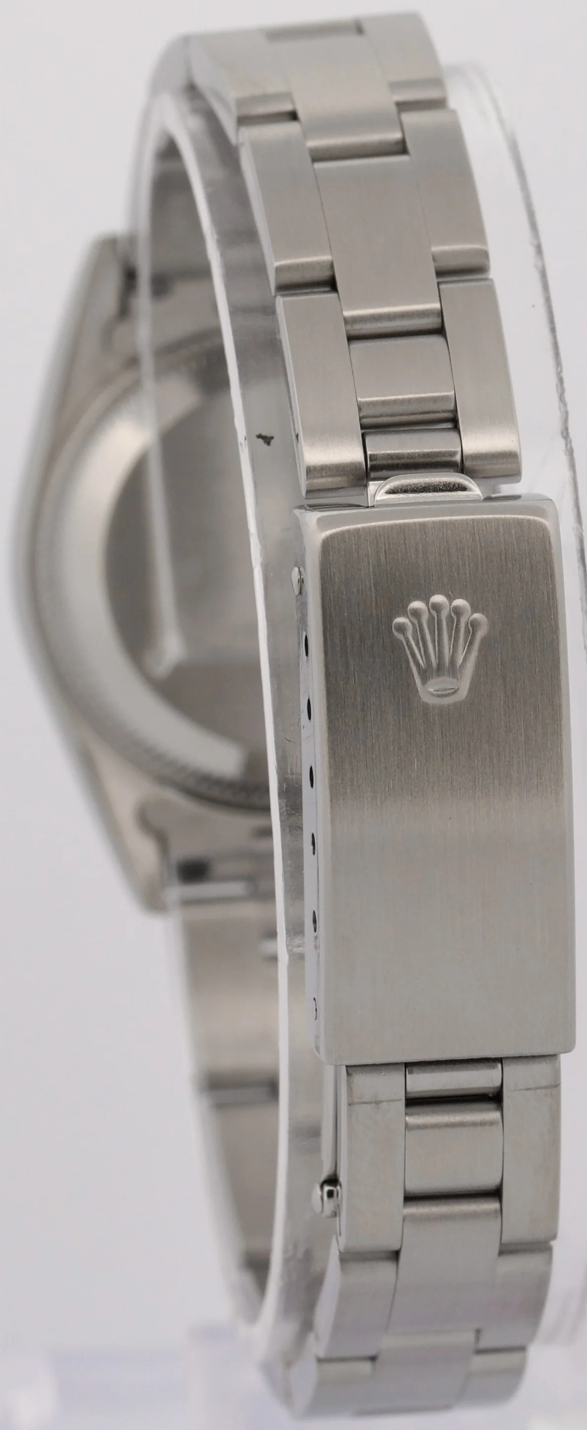 1999 Rolex Oyster Perpetual 24mm WHITE ROMAN Stainless Steel Oyster Smooth 76080 - Image 5