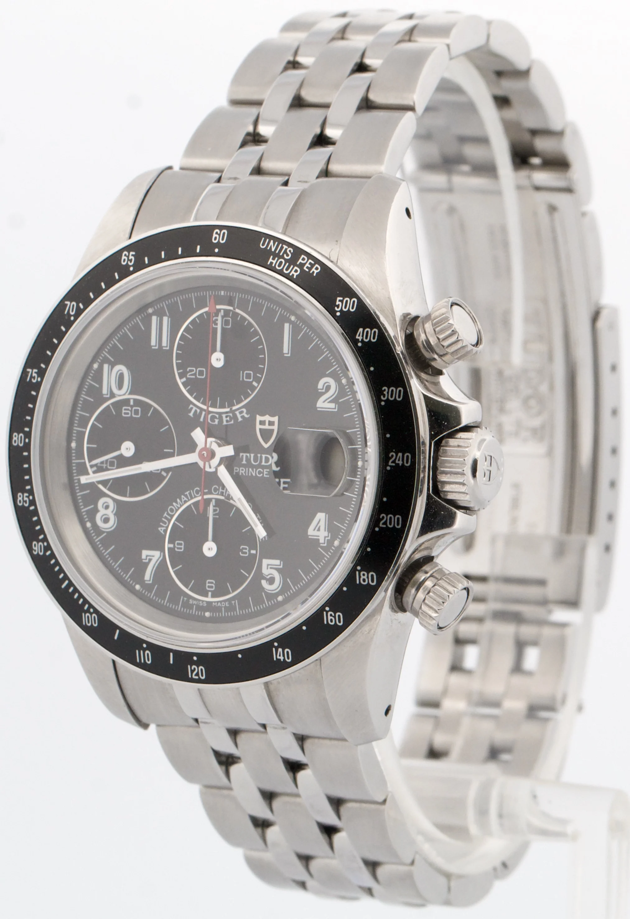 1999 UNPOLISHED PAPERS Tudor Prince Date Tiger BLACK 79260 40mm Steel Watch BOX - Image 3