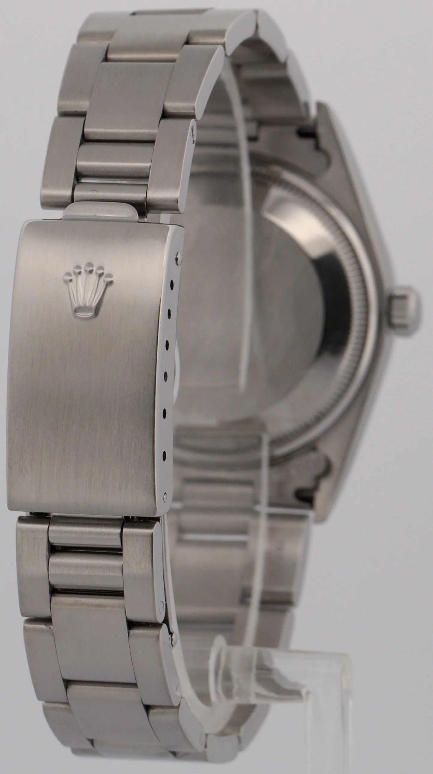 2001 Rolex Oyster Perpetual Date SILVER 34mm Oyster Stainless NO-HOLES 15200 - Image 6