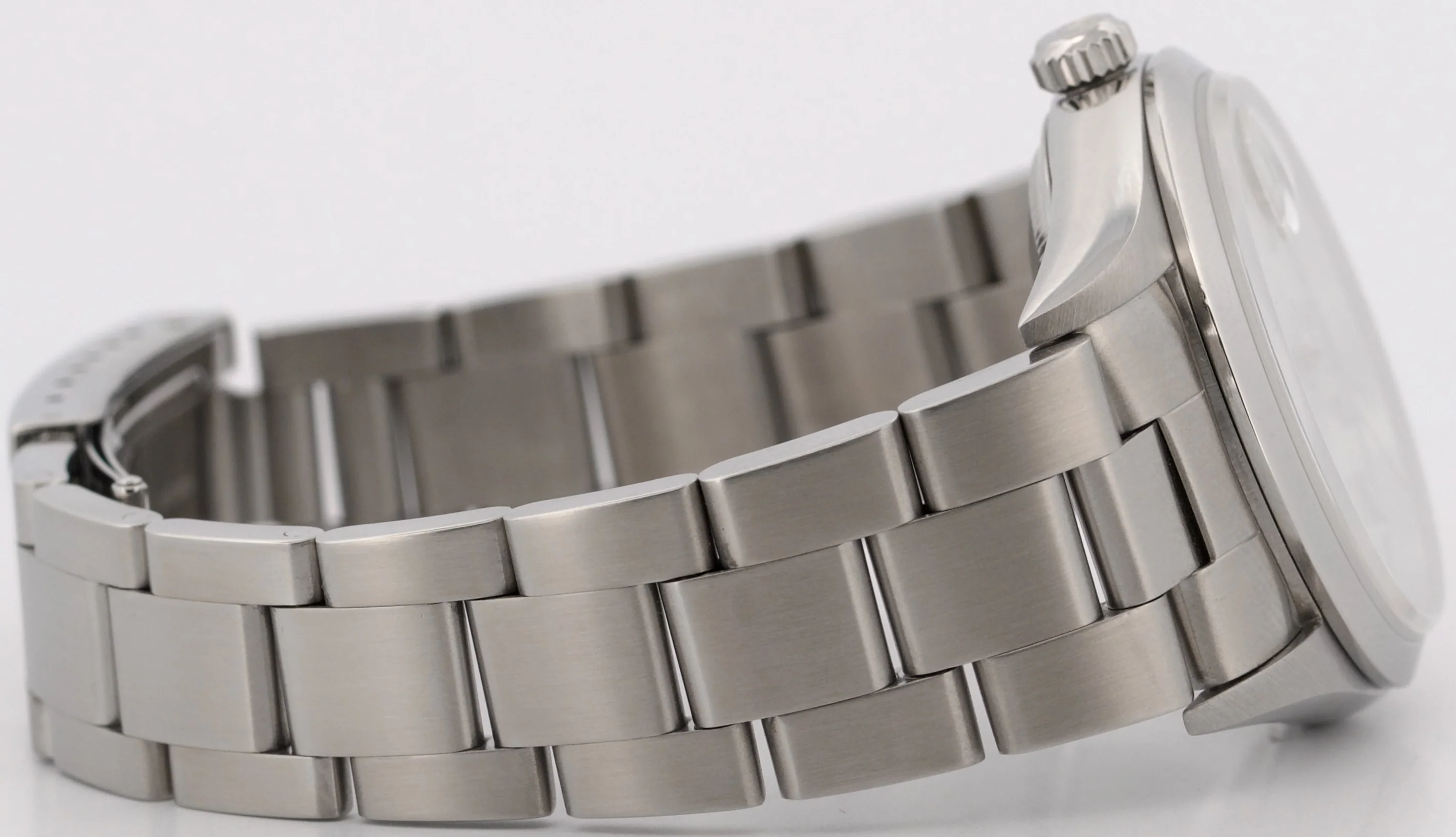 2001 Rolex Oyster Perpetual Date SILVER 34mm Oyster Stainless NO-HOLES 15200 - Image 8