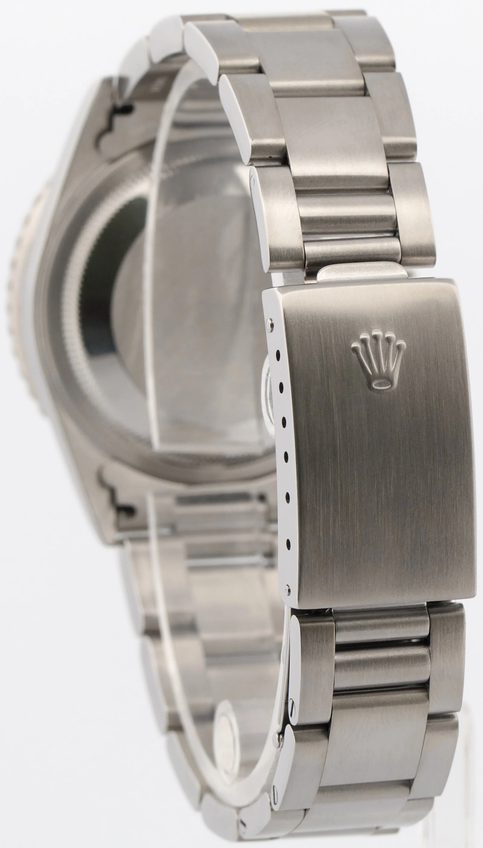 2004 PAPERS Rolex DateJust 36mm BLACK Steel OYSTER Engine-Turned 16264 Watch BOX - Image 5