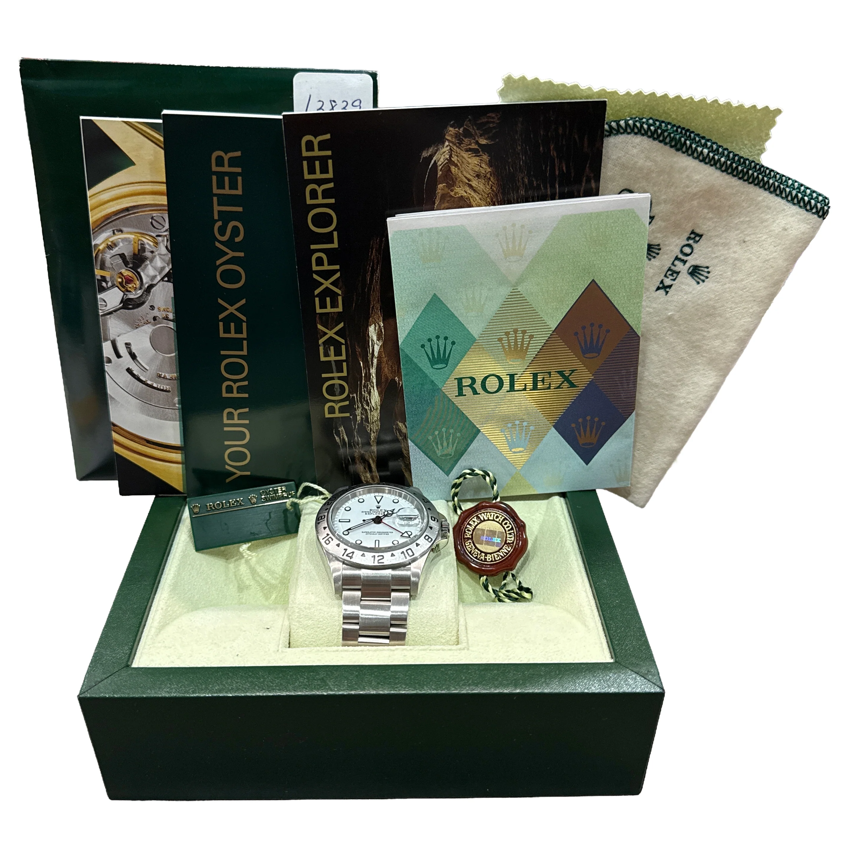 2005 PAPERS Rolex Explorer II 40mm POLAR WHITE Stainless Steel Watch 16570 BOX - Image 2