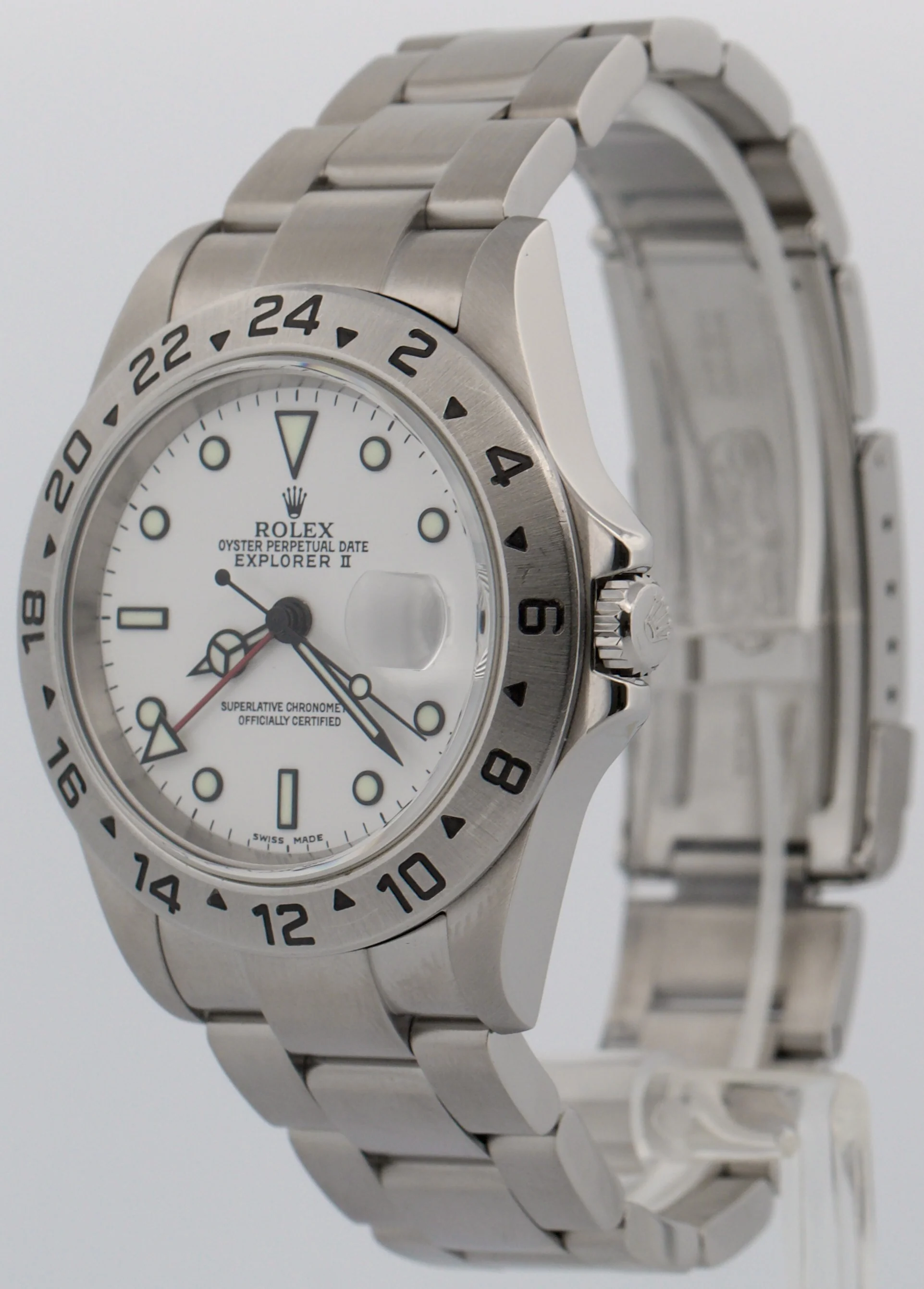2005 PAPERS Rolex Explorer II 40mm POLAR WHITE Stainless Steel Watch 16570 BOX - Image 3