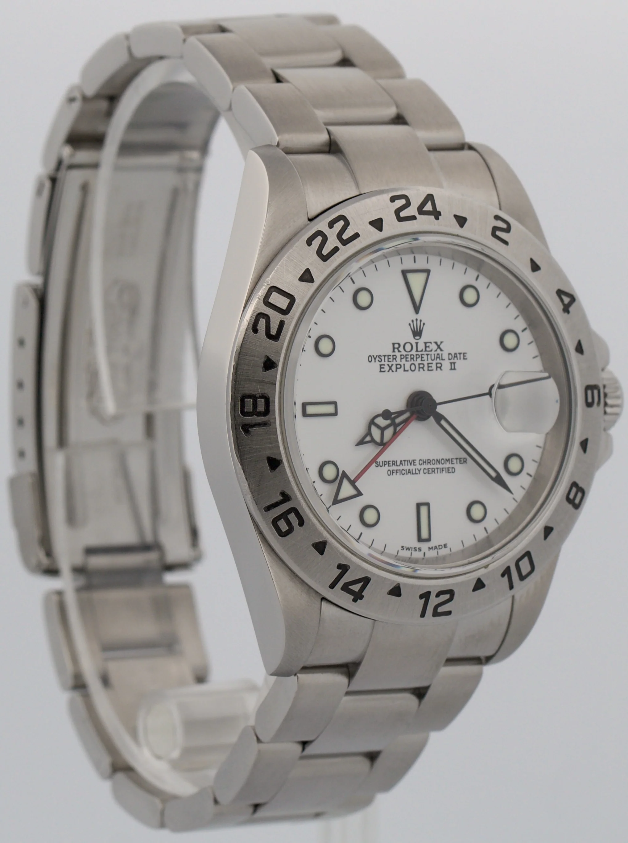 2005 PAPERS Rolex Explorer II 40mm POLAR WHITE Stainless Steel Watch 16570 BOX - Image 4