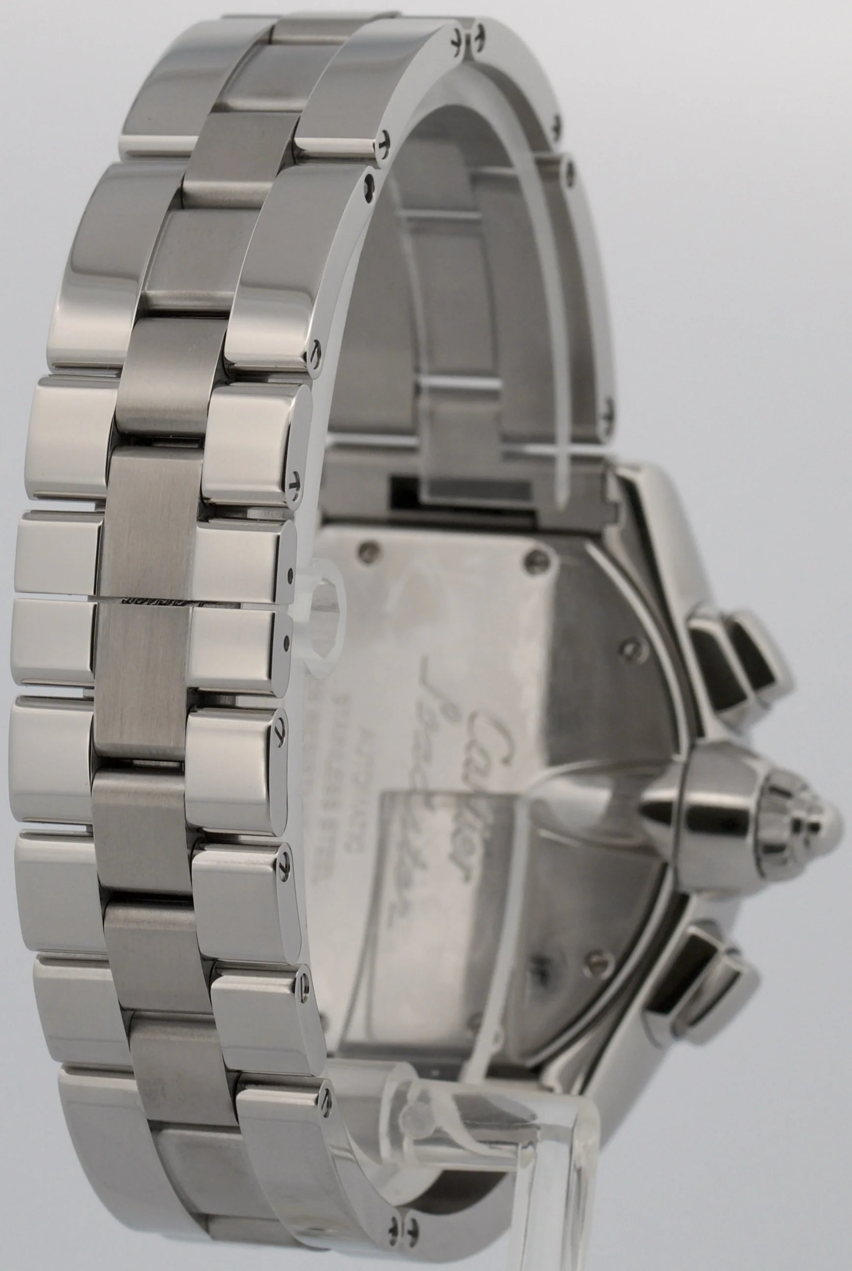 2007 PAPERS Cartier Roadster XL Chronograph BLACK Steel 2618 W62020X6 43mm BOX - Image 6