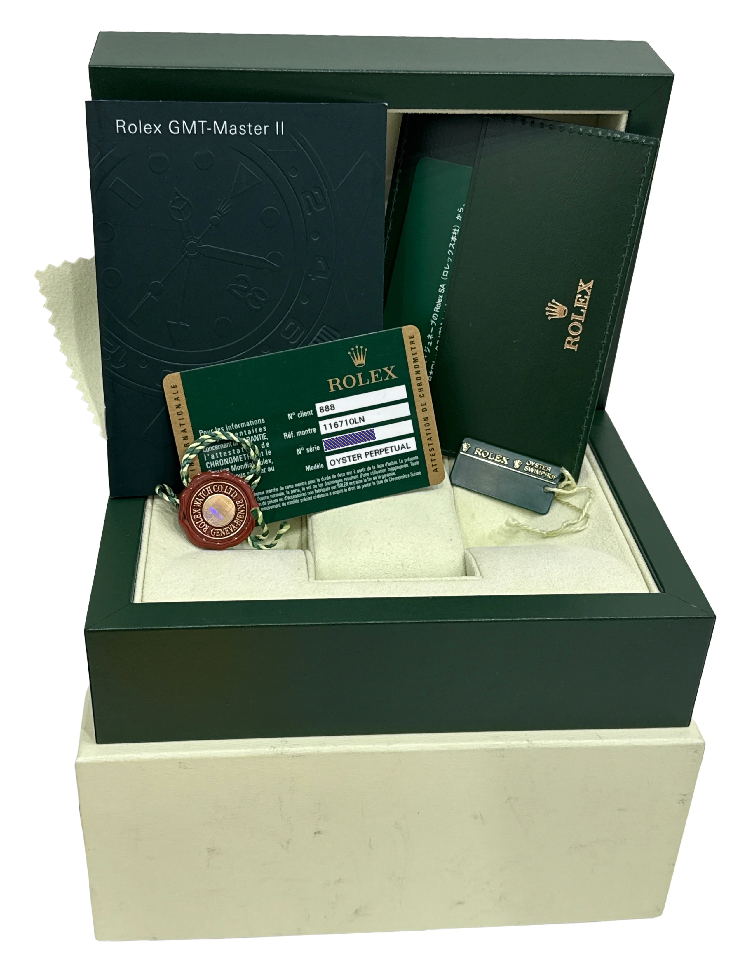 2009 PAPERS Rolex GMT-Master II BLACK Stainless Steel Ceramic 40mm 116710 LN BOX - Image 2