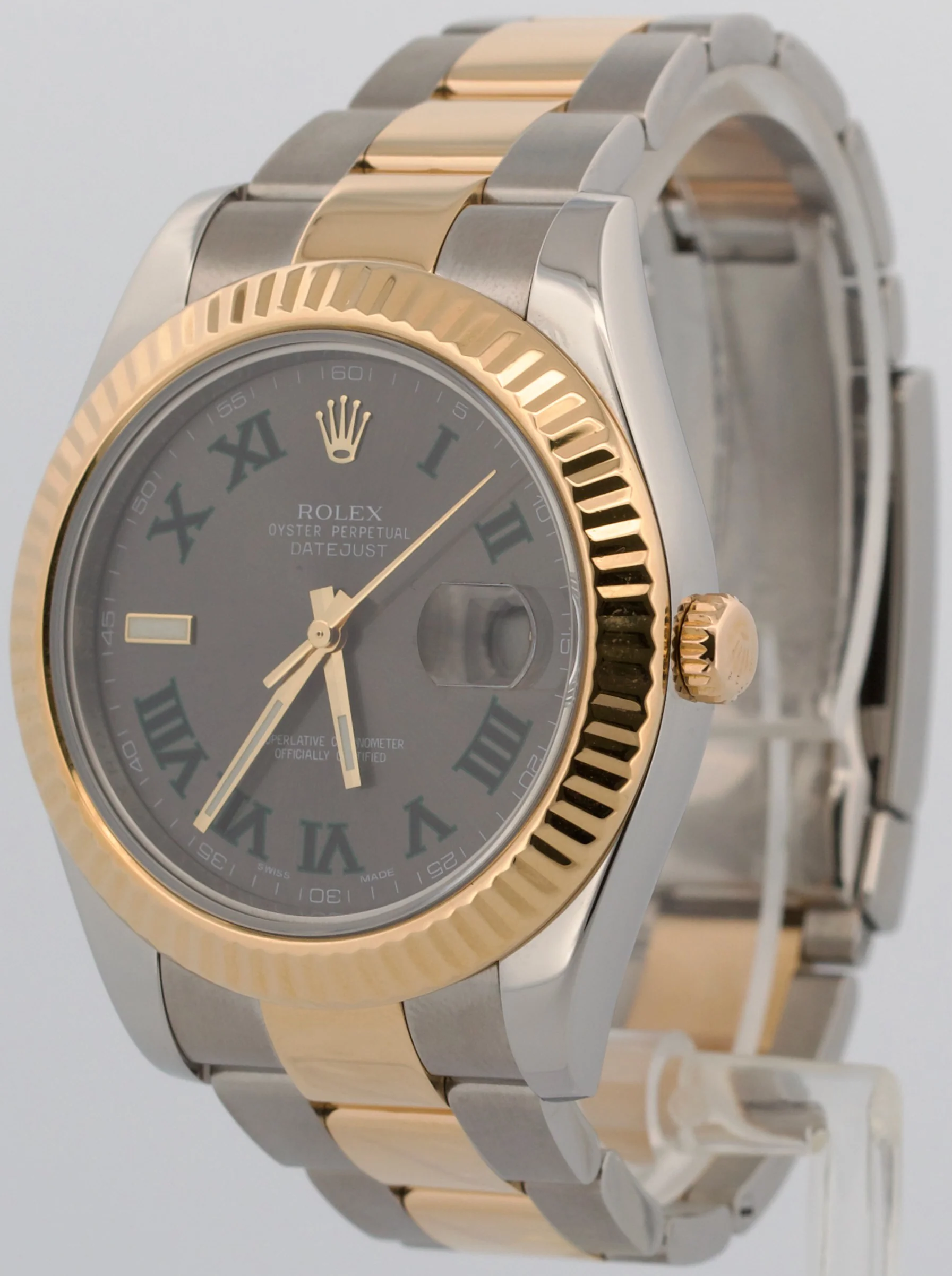 2010 PAPERS Rolex Datejust II WIMBLEDON Rhodium Steel 18K Gold 41mm 116333 BOX - Image 3