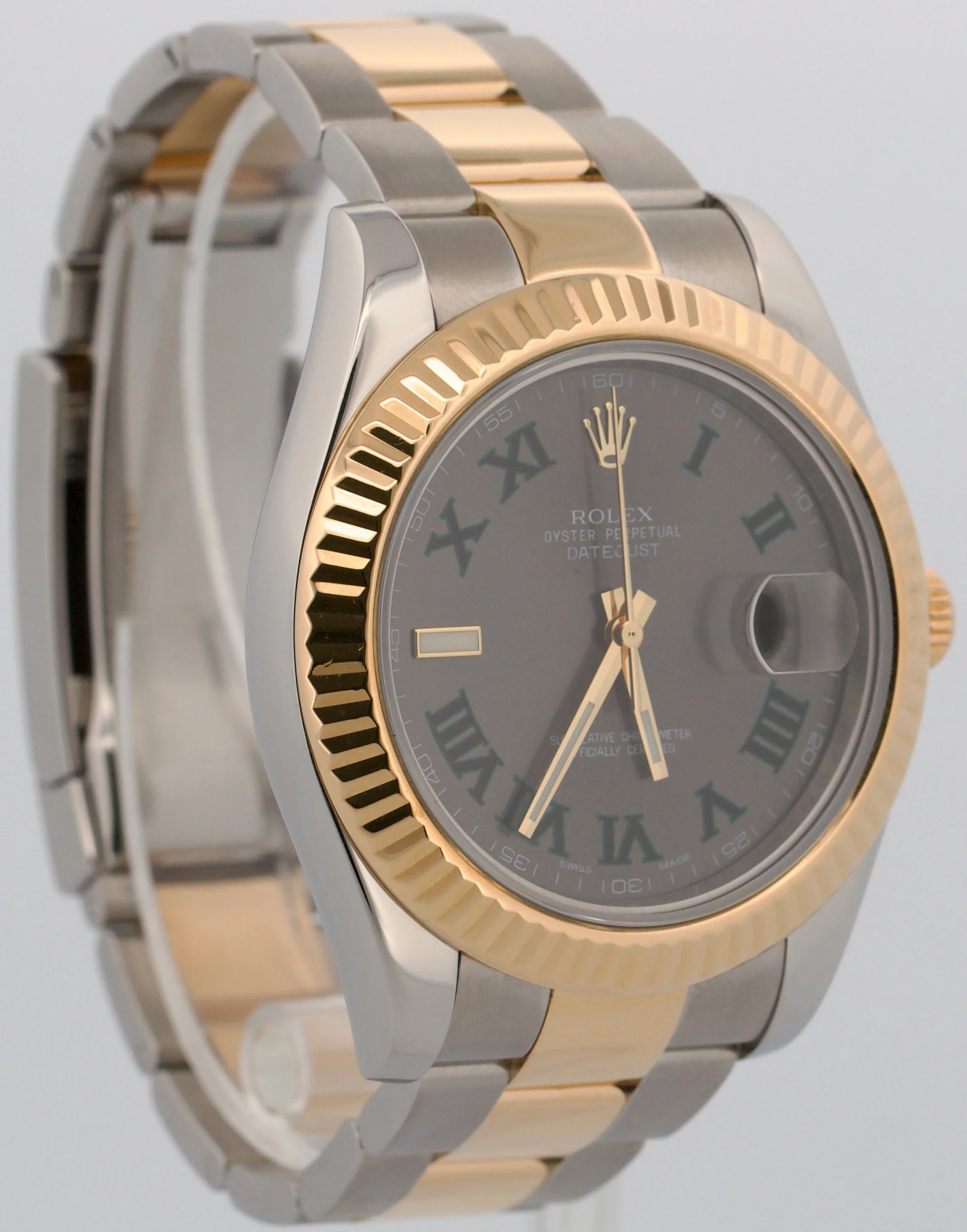 2010 PAPERS Rolex Datejust II WIMBLEDON Rhodium Steel 18K Gold 41mm 116333 BOX - Image 4