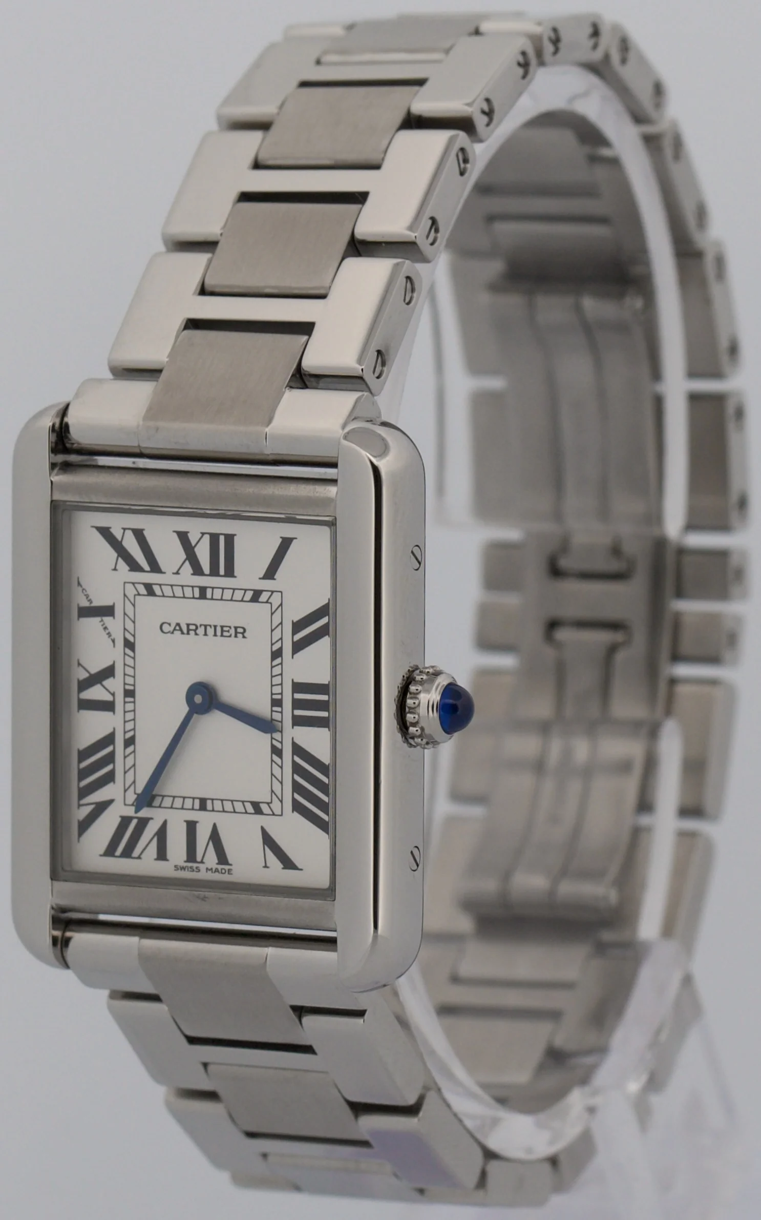 2012 PAPERS Cartier Tank Solo SILVER Steel 23mm Quartz Leather 3170 W5200013 BOX - Image 3